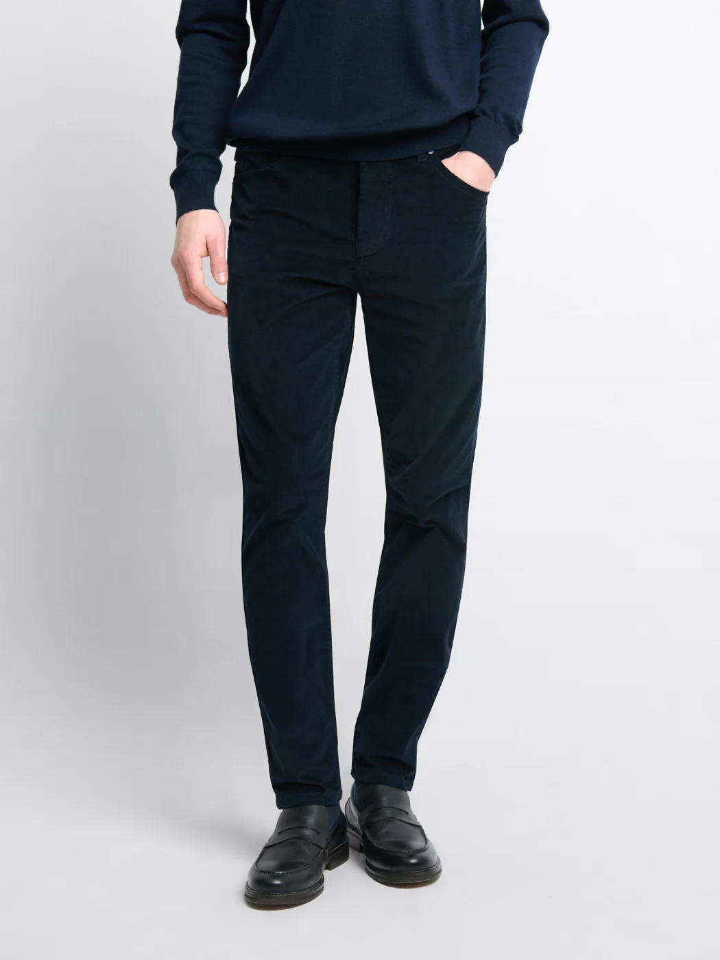 Jean couleur slim en velours - Image 2