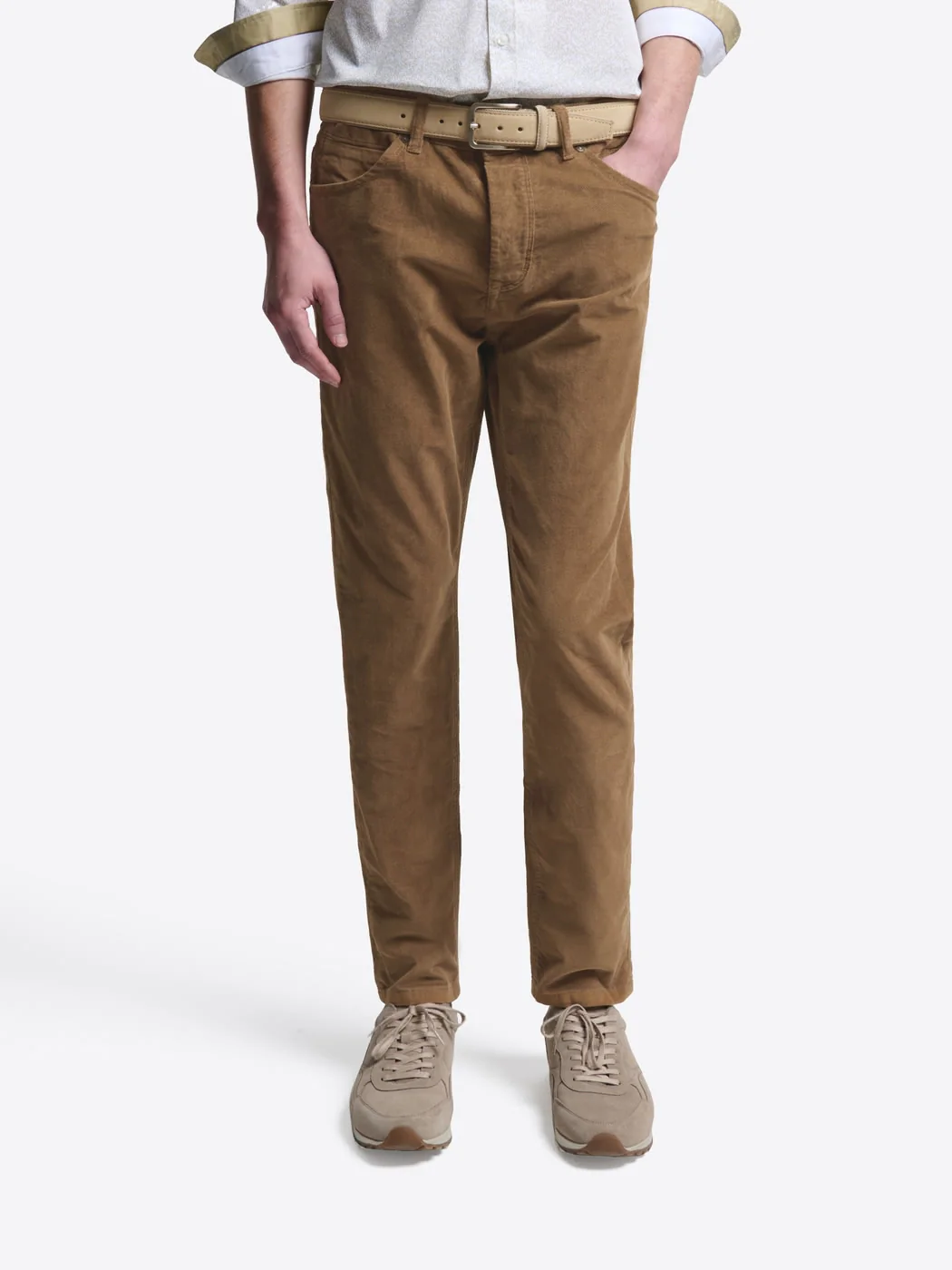 Jean couleur slim en velours - Image 2