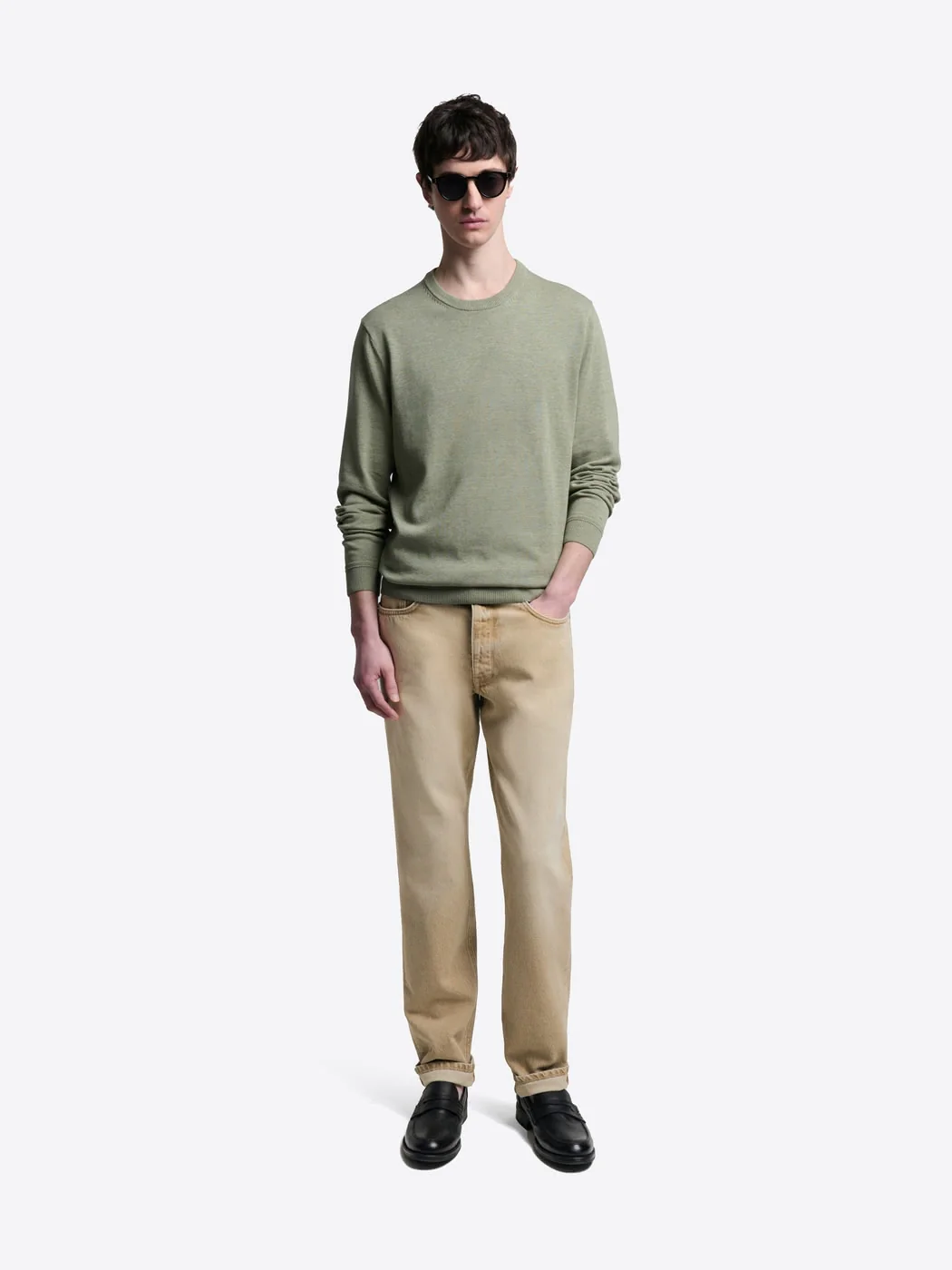 Jean couleur regular en coton