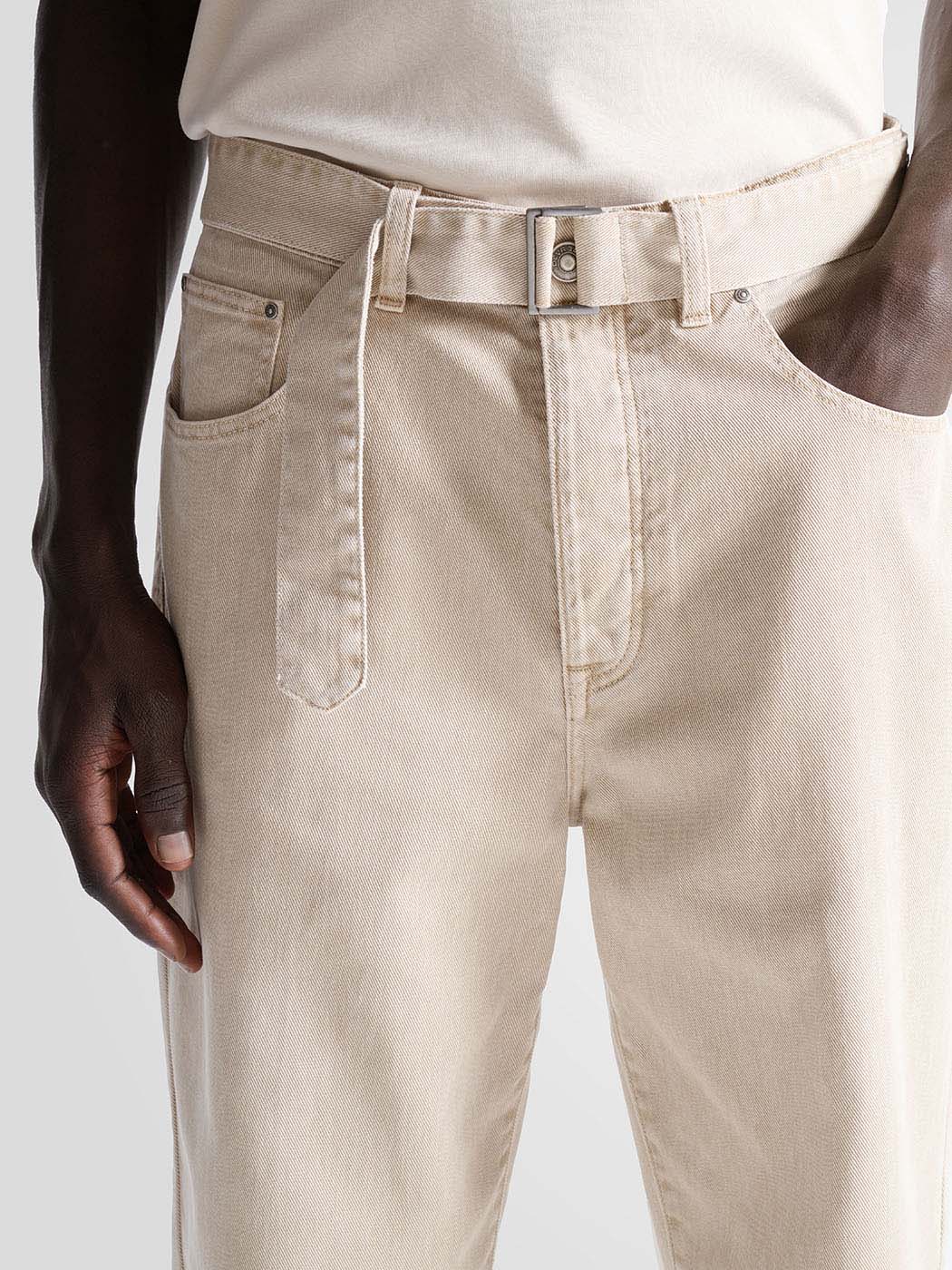 Jean loose ceinturé en twill - L'atelier - Image 4
