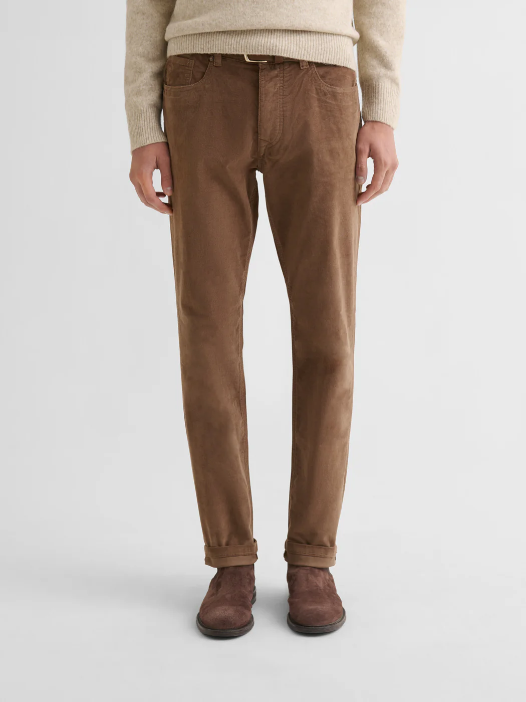 Jean couleur slim en velours - Image 2