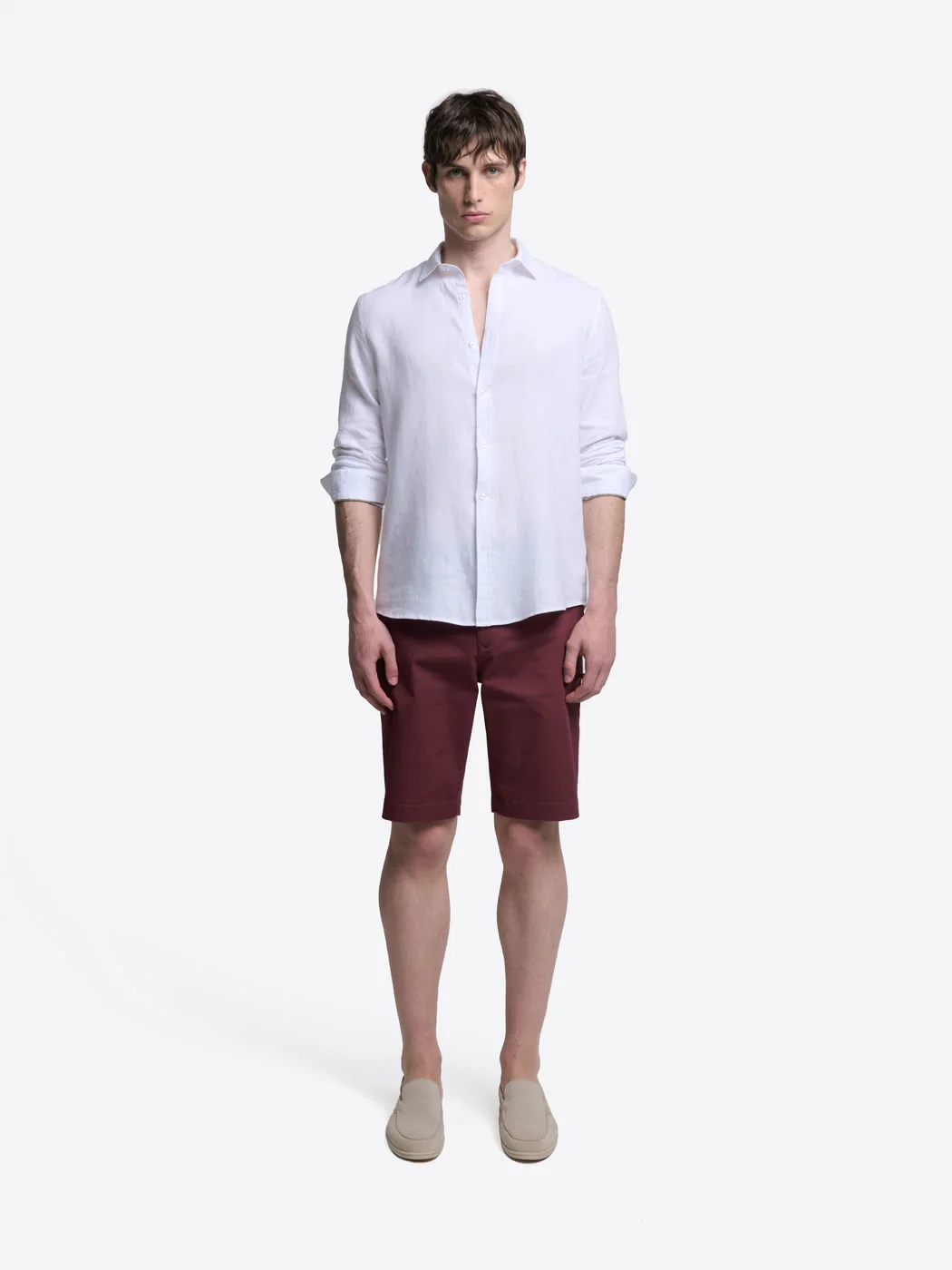 Bermuda slim en coton stretch