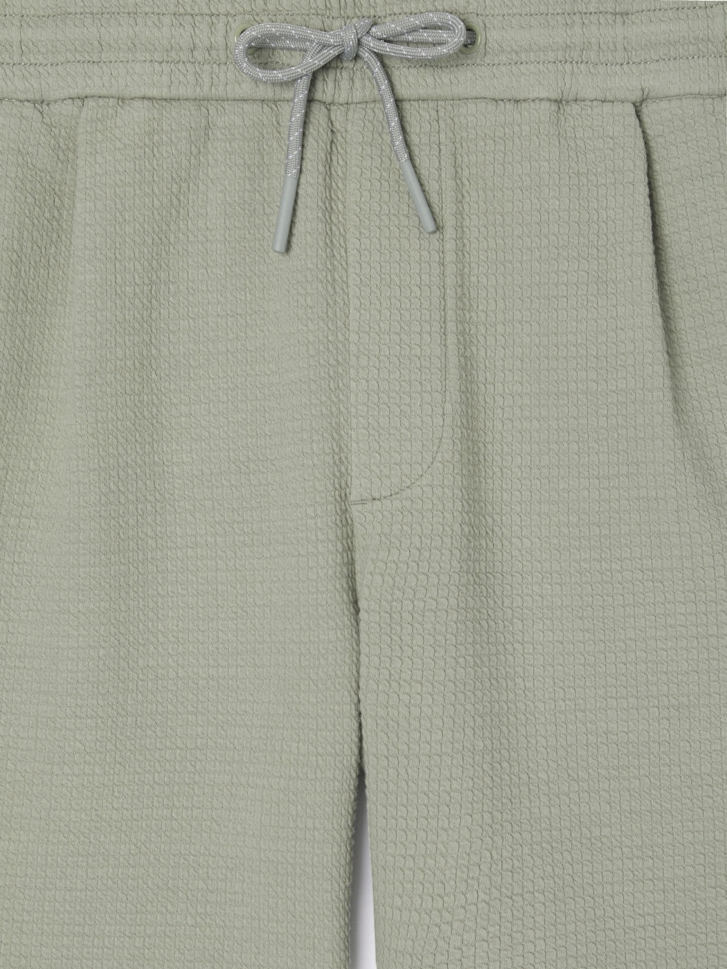 Bermuda regular en coton gauffré - Image 5