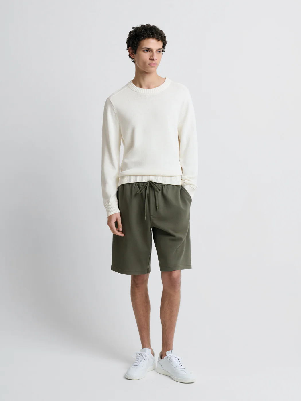 Bermuda regular taille élastique