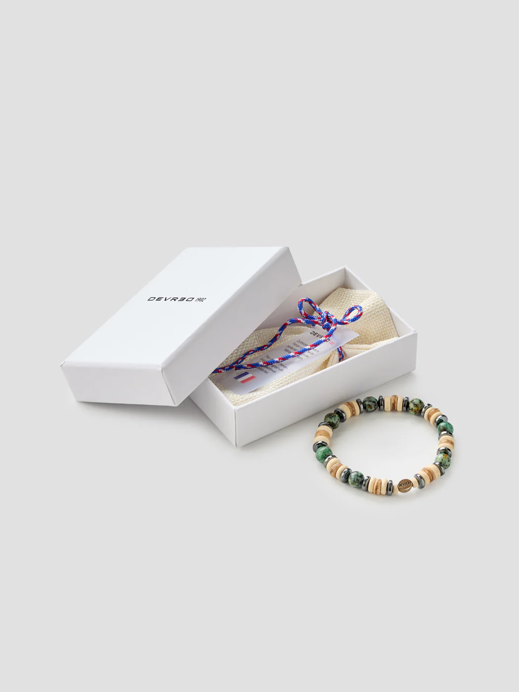 Bracelet en perles et bois