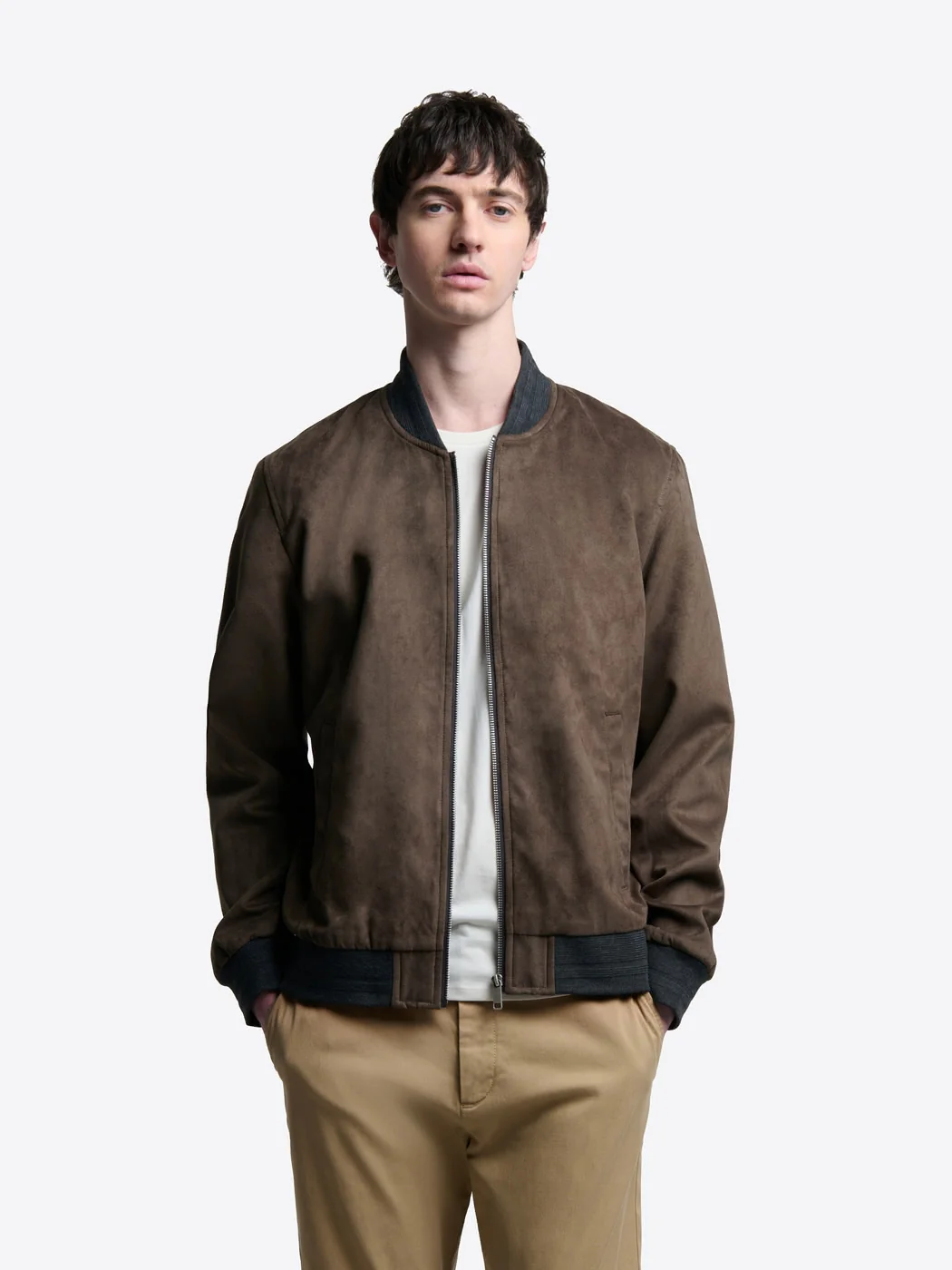 Blouson en suédine col teddy - Image 5