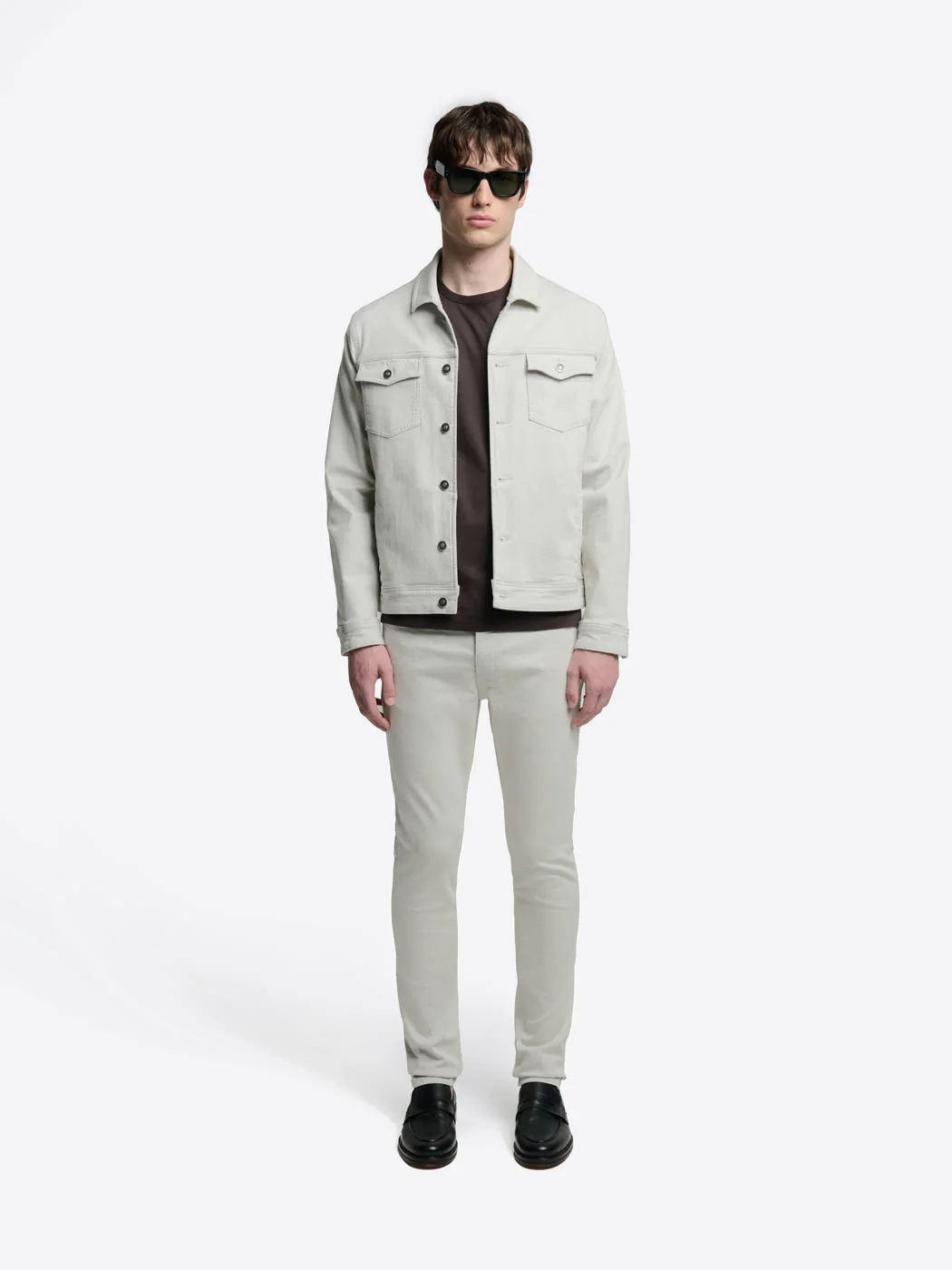 Veste slim en jean col chemise - Image 10