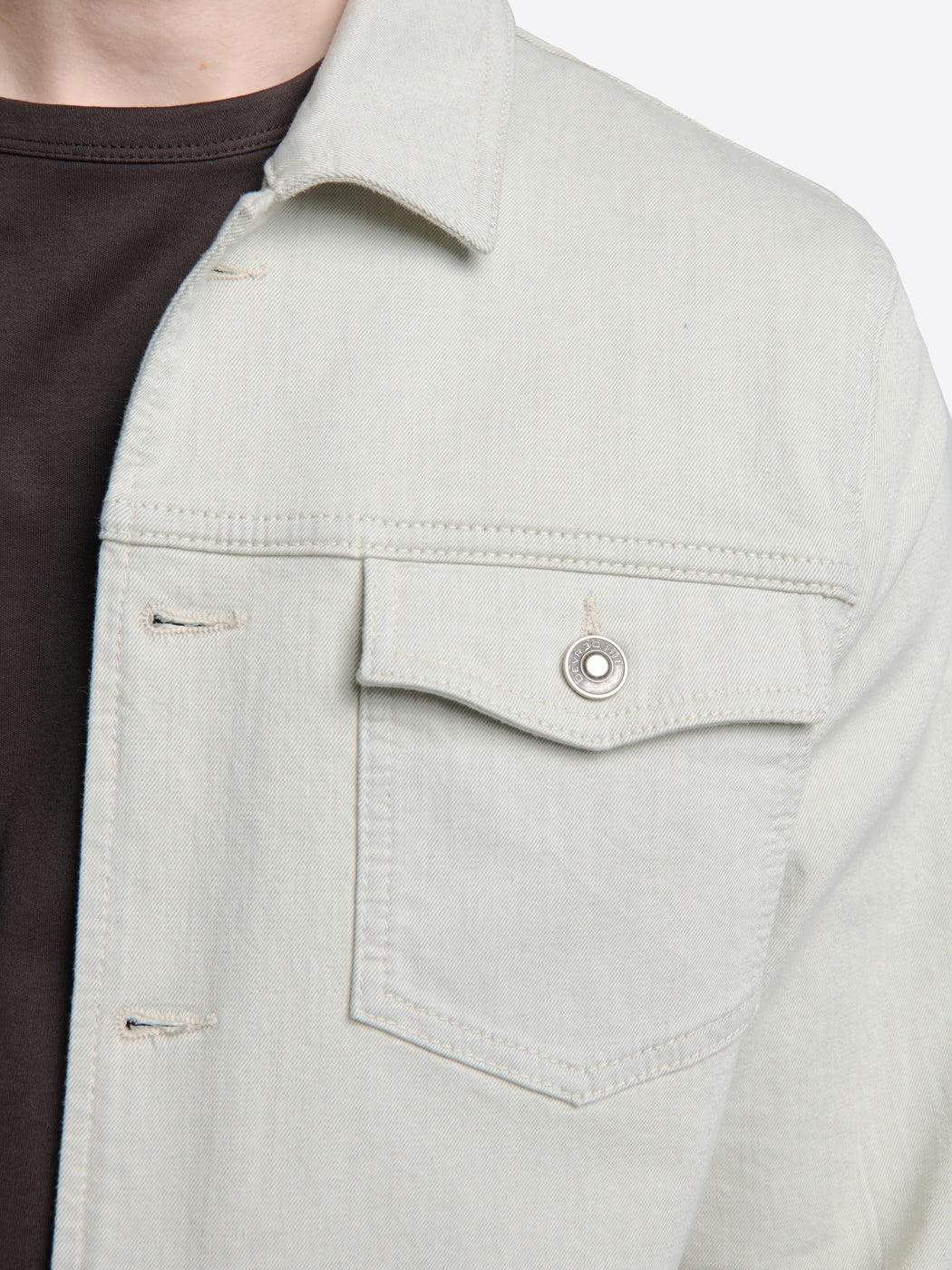 Veste slim en jean col chemise - Image 11