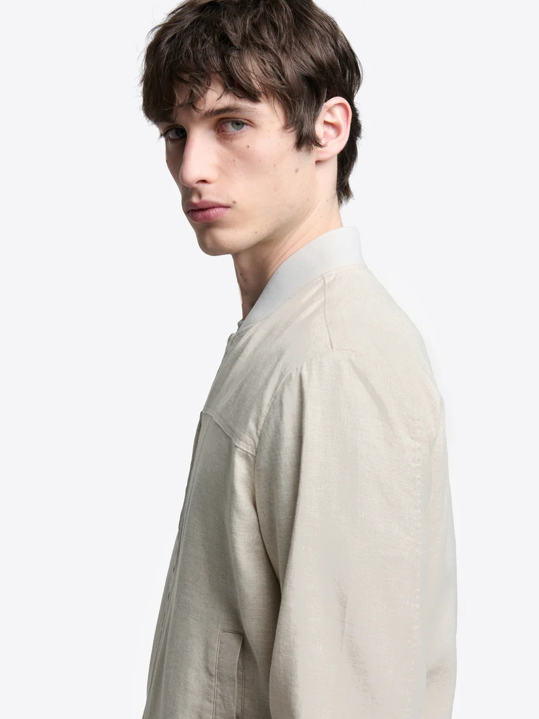 Blouson en coton lin col teddy - Image 11