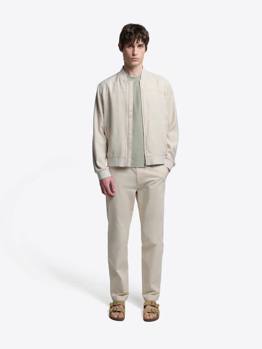 Blouson en coton lin col teddy - Image 4