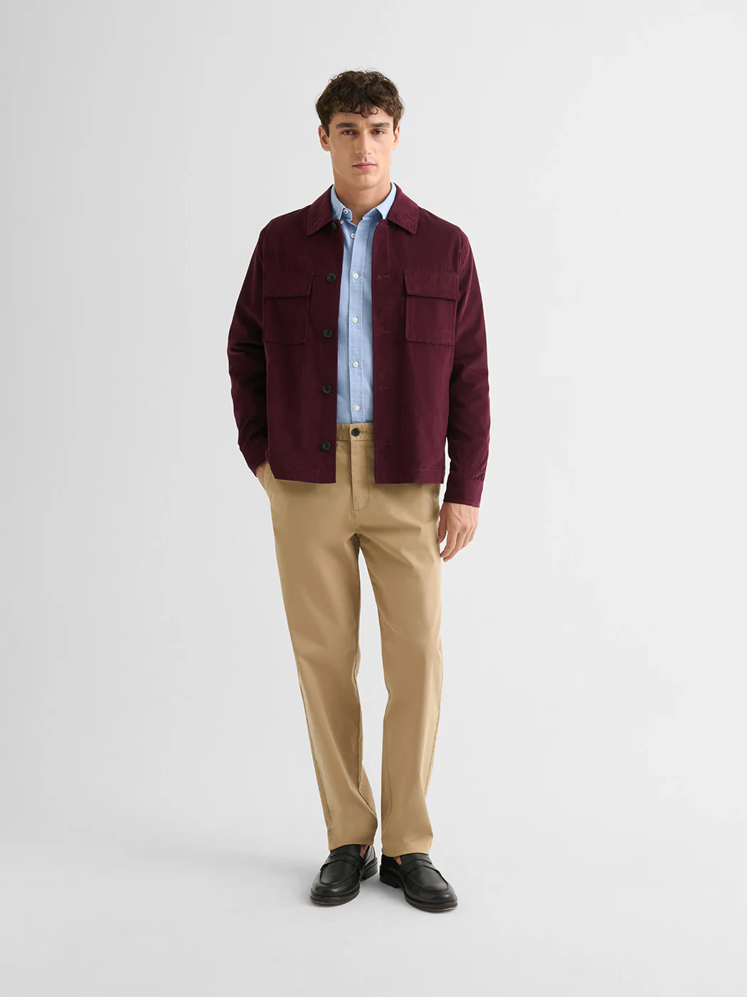 Veste casual en velours col chemise - Image 7