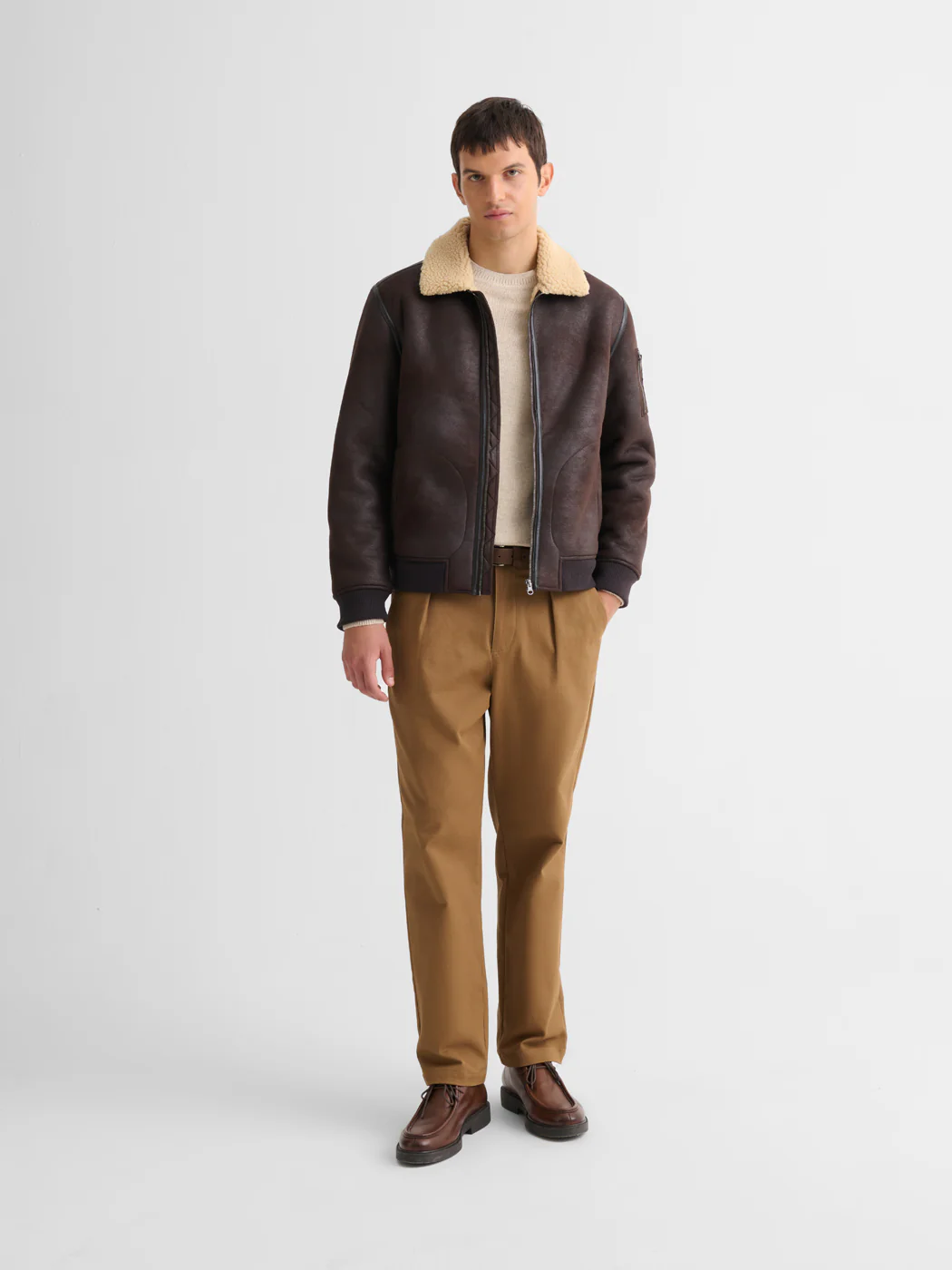Blouson aviateur col sherpa - Image 4