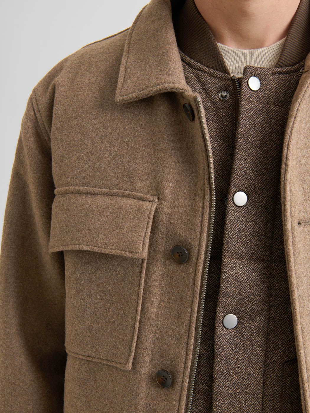 Veste casual doublée col chemise - Image 5
