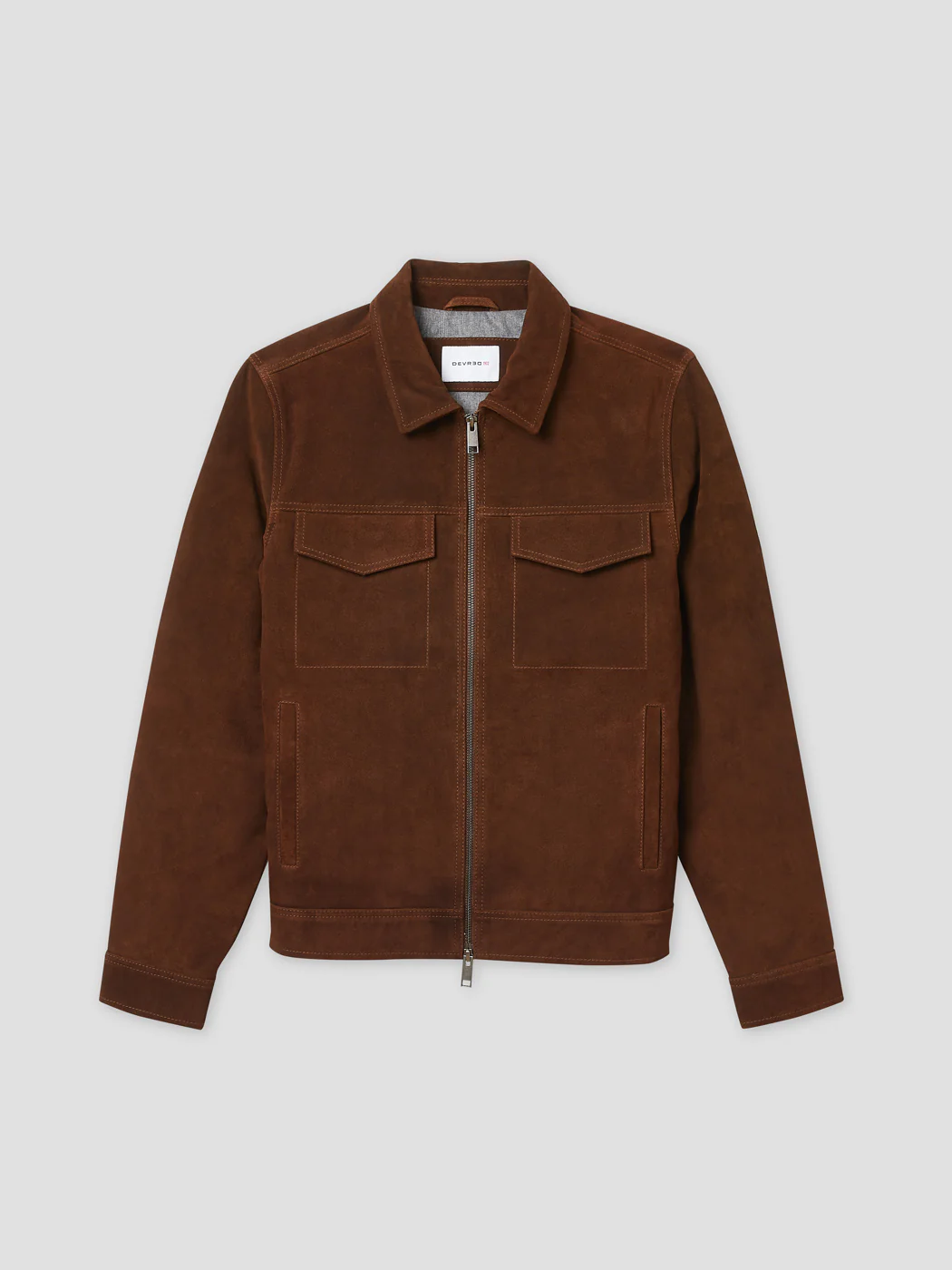 Blouson en cuir col chemise - Image 3