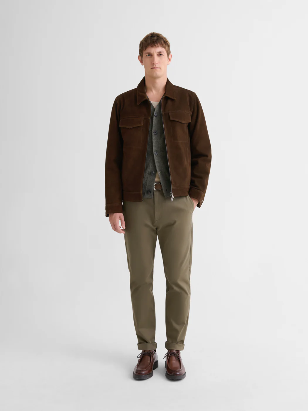 Blouson en cuir col chemise - Image 4