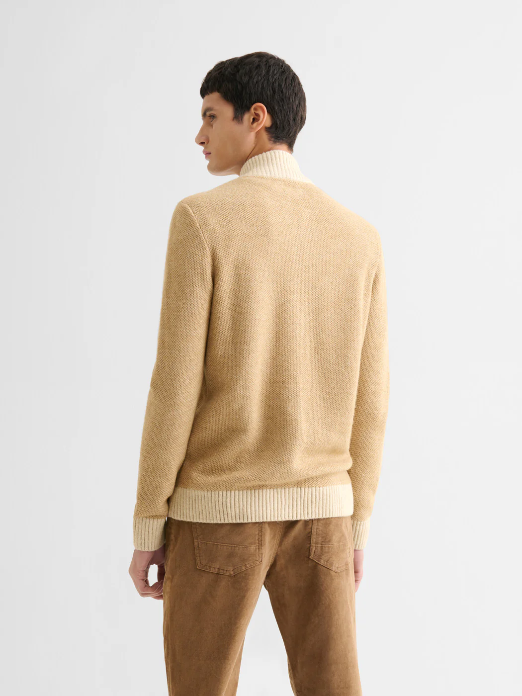 Cardigan col montant bicolore - Image 2