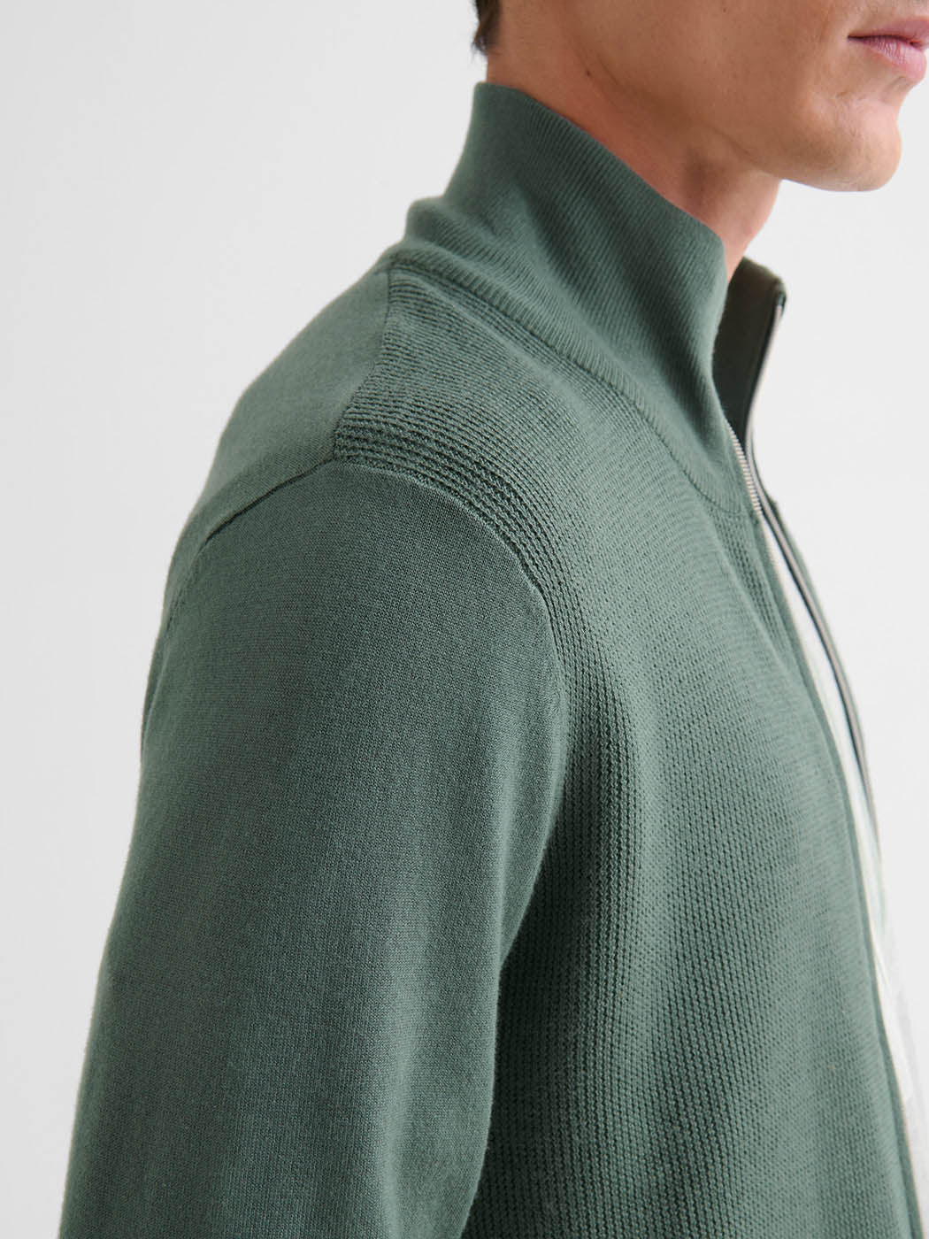 Cardigan zippé tricotage fantaisie - Image 4