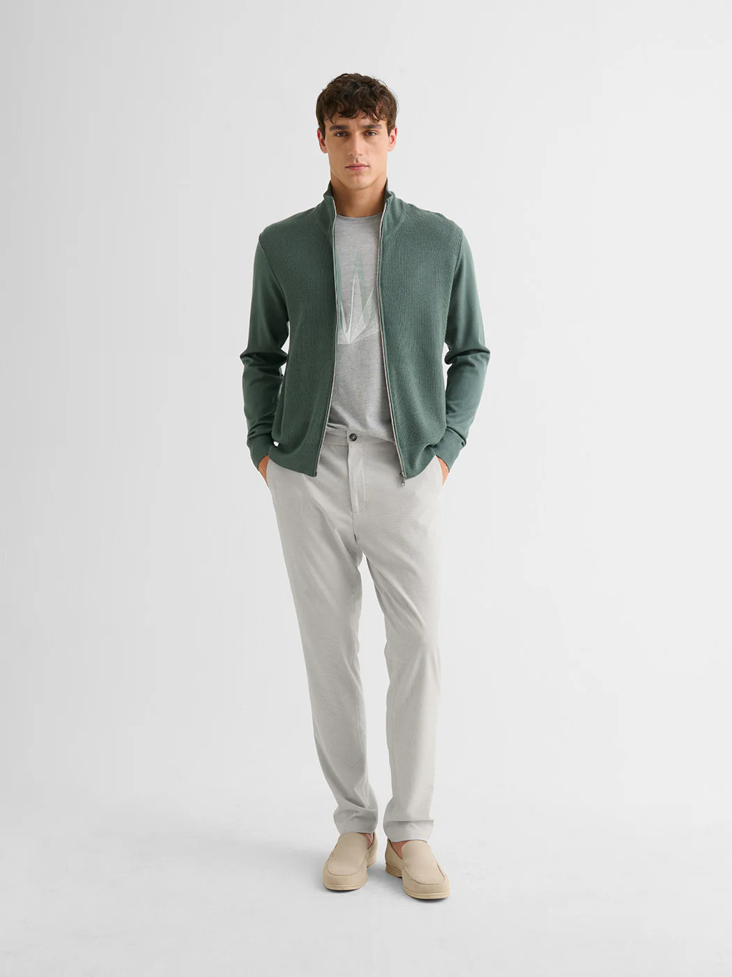 Cardigan zippé tricotage fantaisie - Image 7