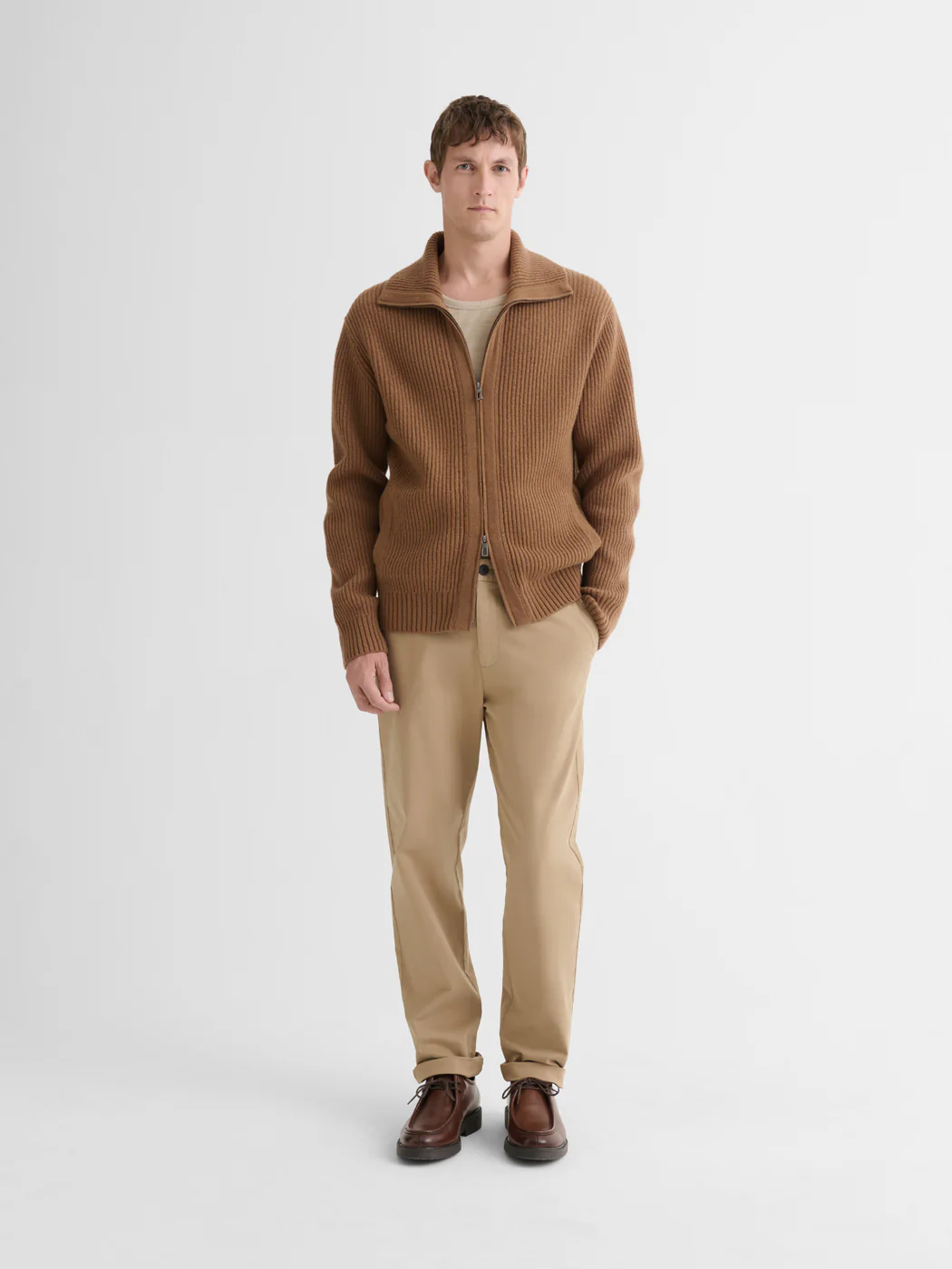 Cardigan zippé en laine certifiée - Image 4