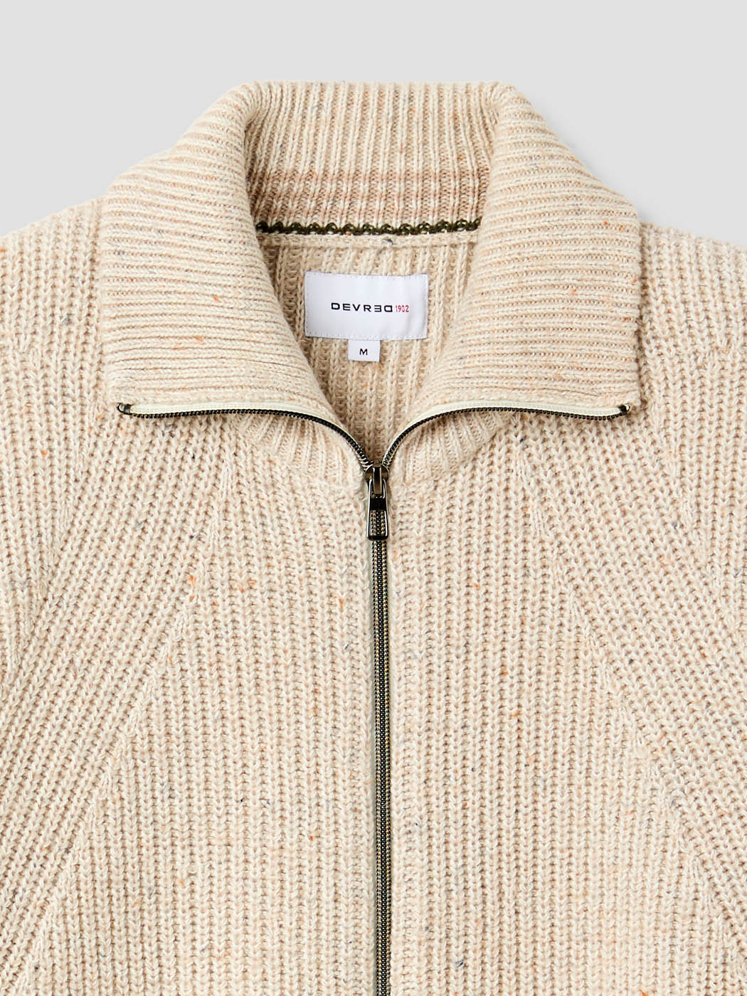 Cardigan zippé col montant maille perlée - Image 3