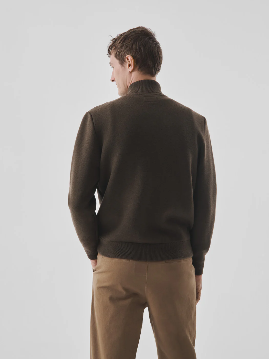 Cardigan zippé bi-matière - Image 2