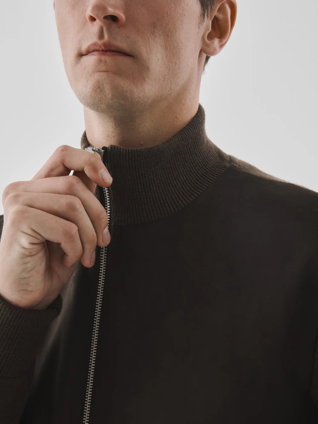 Cardigan zippé bi-matière - Image 5