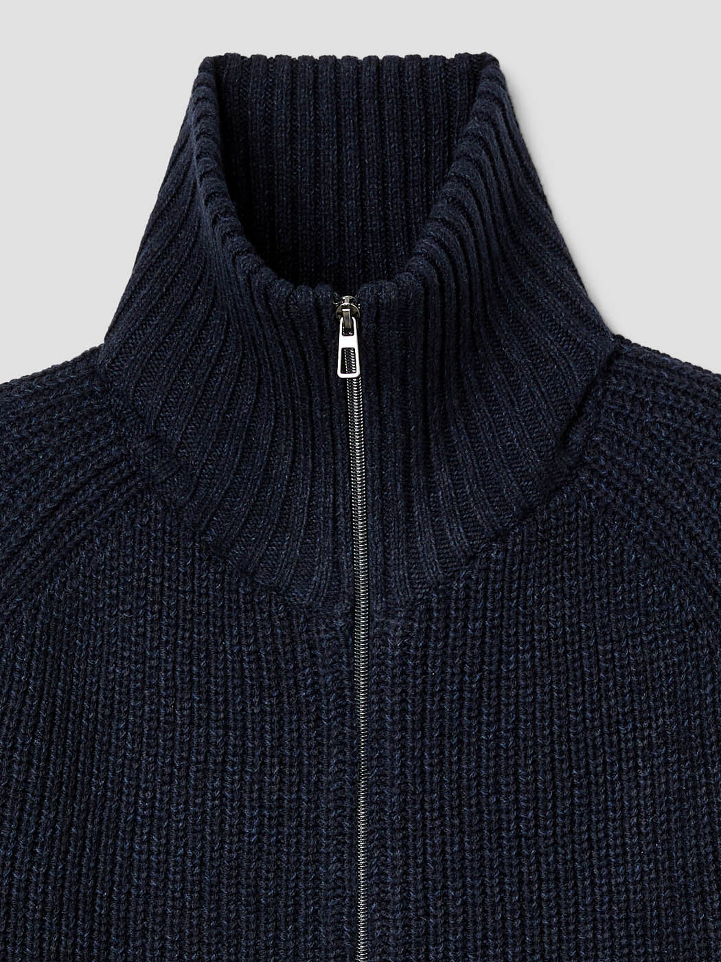 Cardigan zippé col montant maille perlée - Image 6