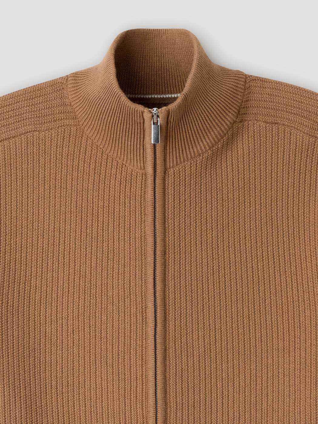 Cardigan col montant zippé en coton bio - Image 2
