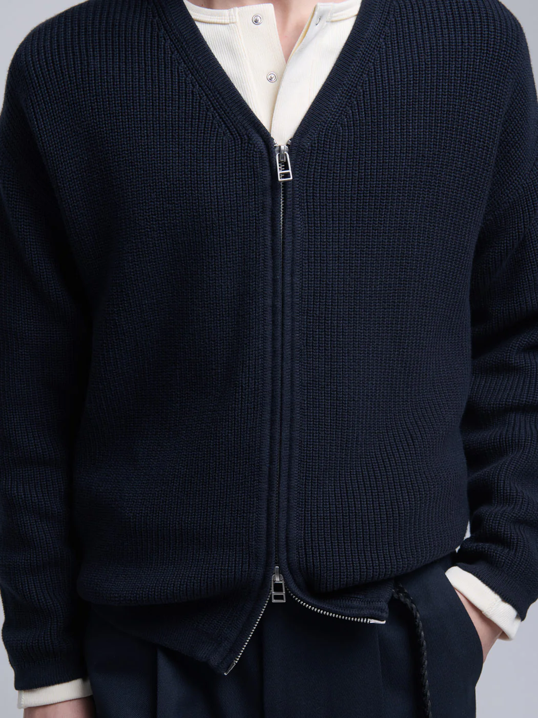 Cardigan zippé maille perlée - L'atelier - Image 5