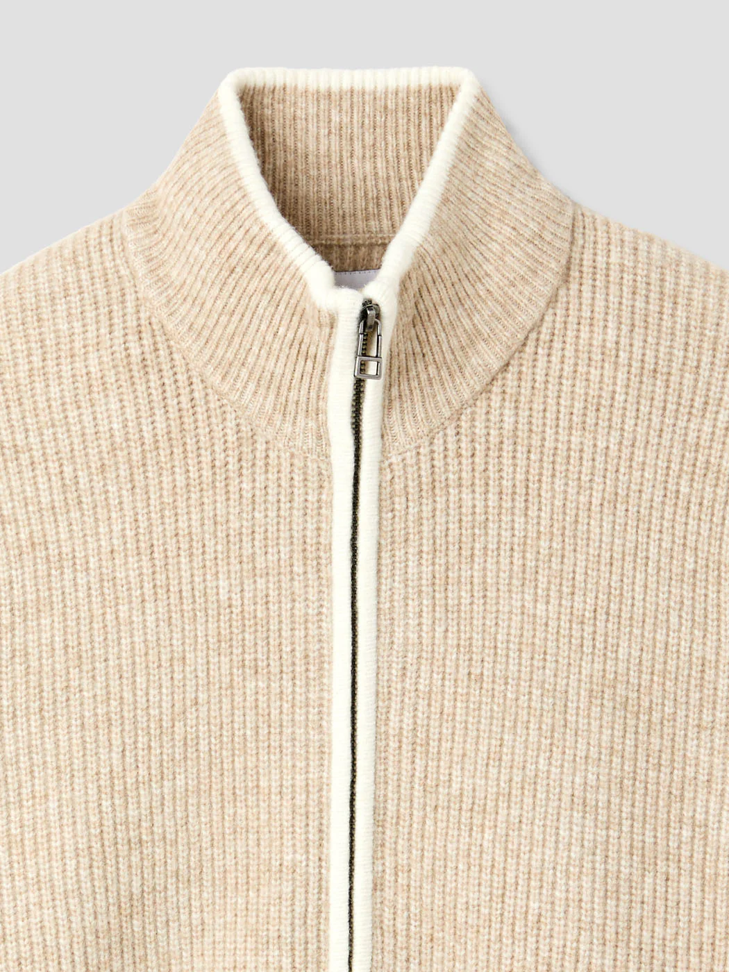 Cardigan zippé bicolore - Image 12