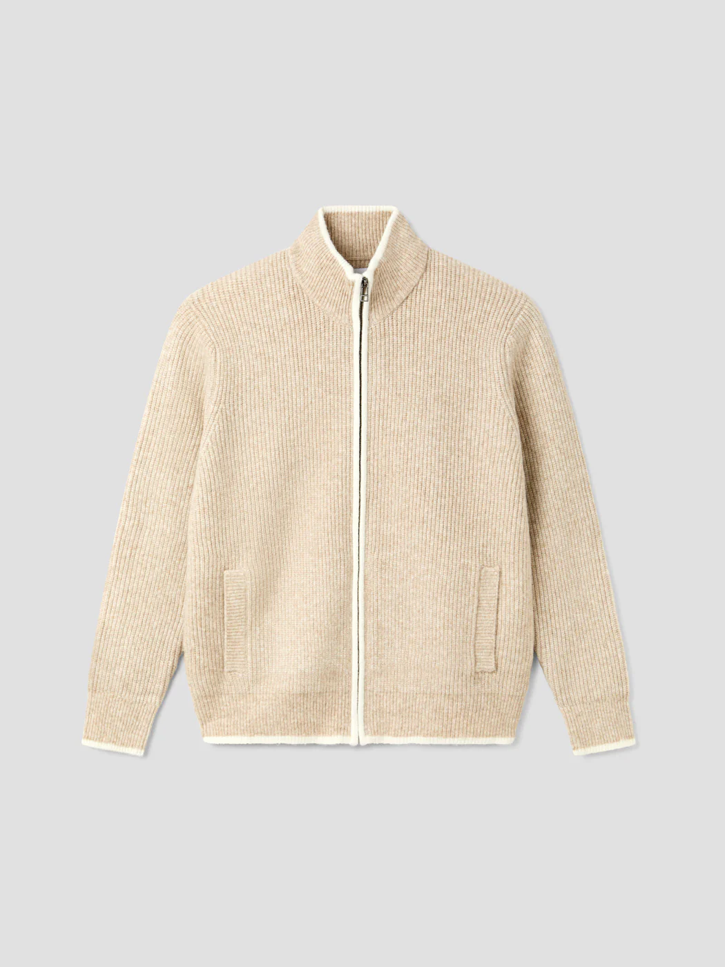 Cardigan zippé bicolore - Image 9