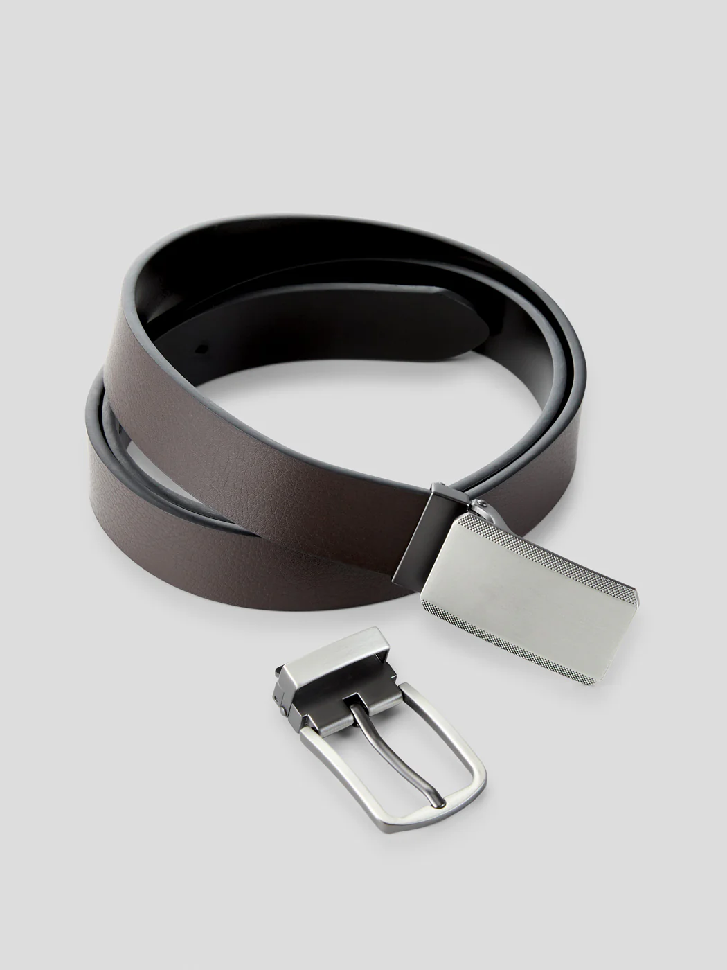 Ceinture réversible  en croûte de cuir - Image 2