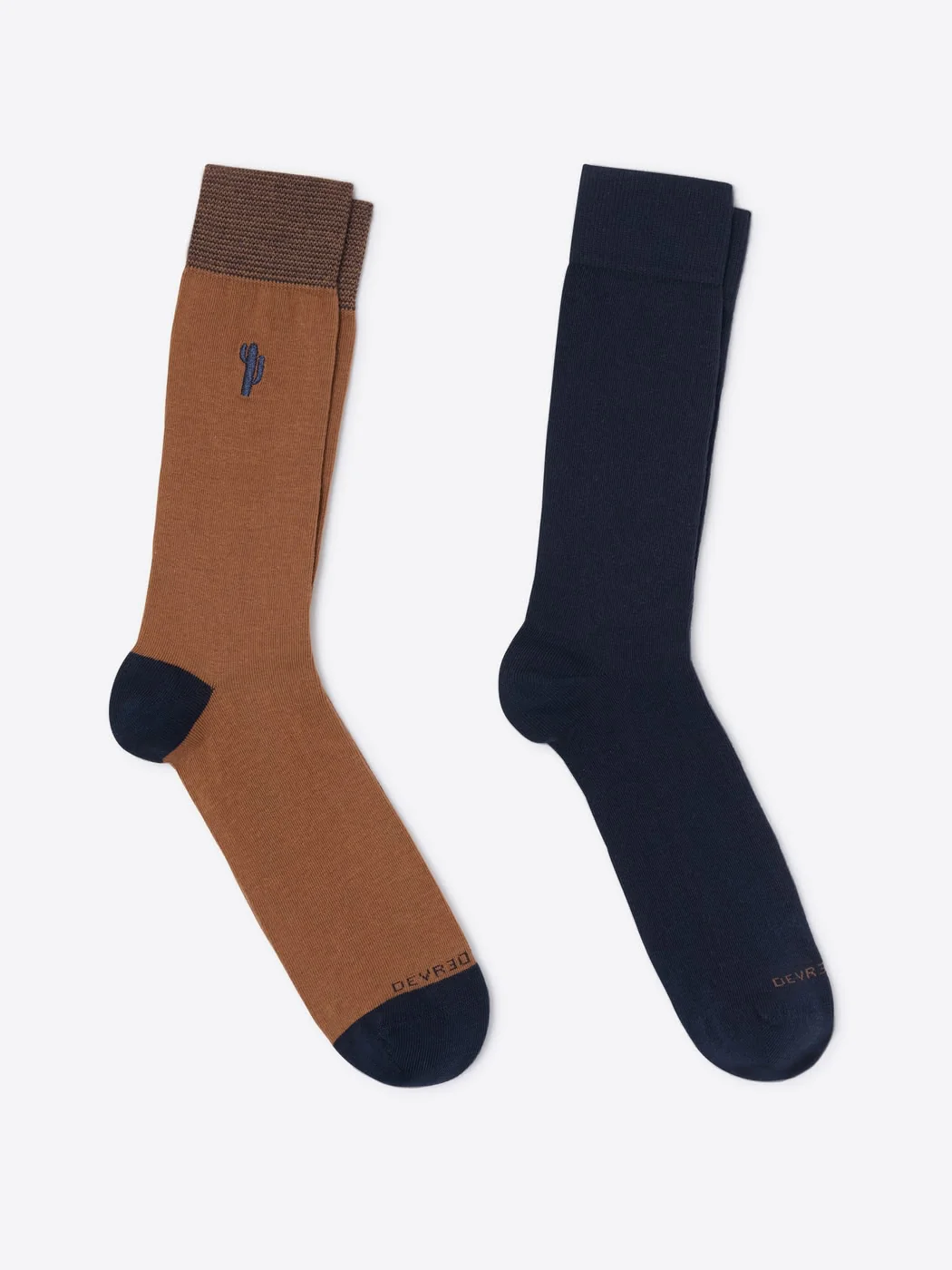 Lot de chaussettes bicolore et broderie