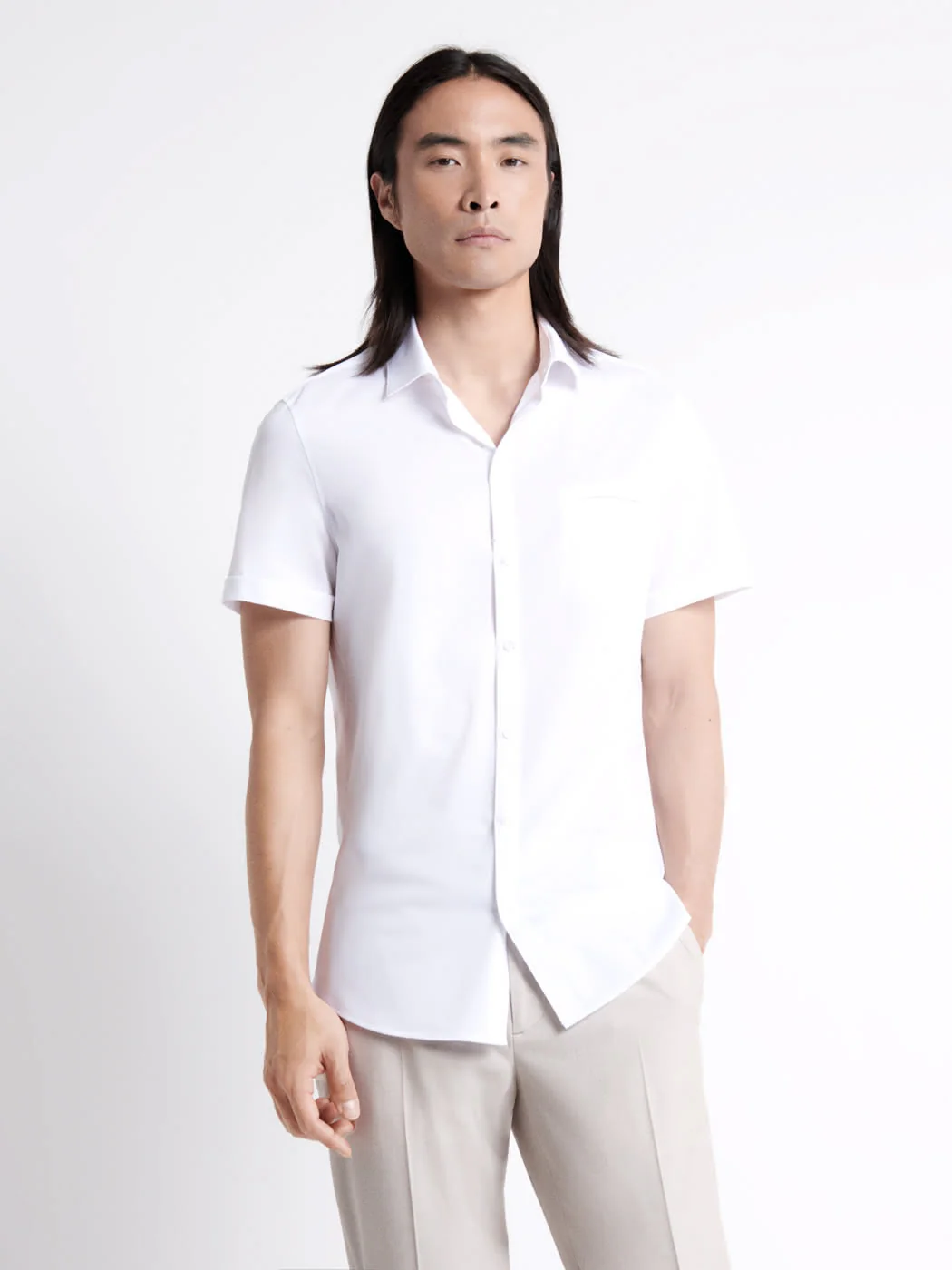 Chemise stretch facile à entretenir
