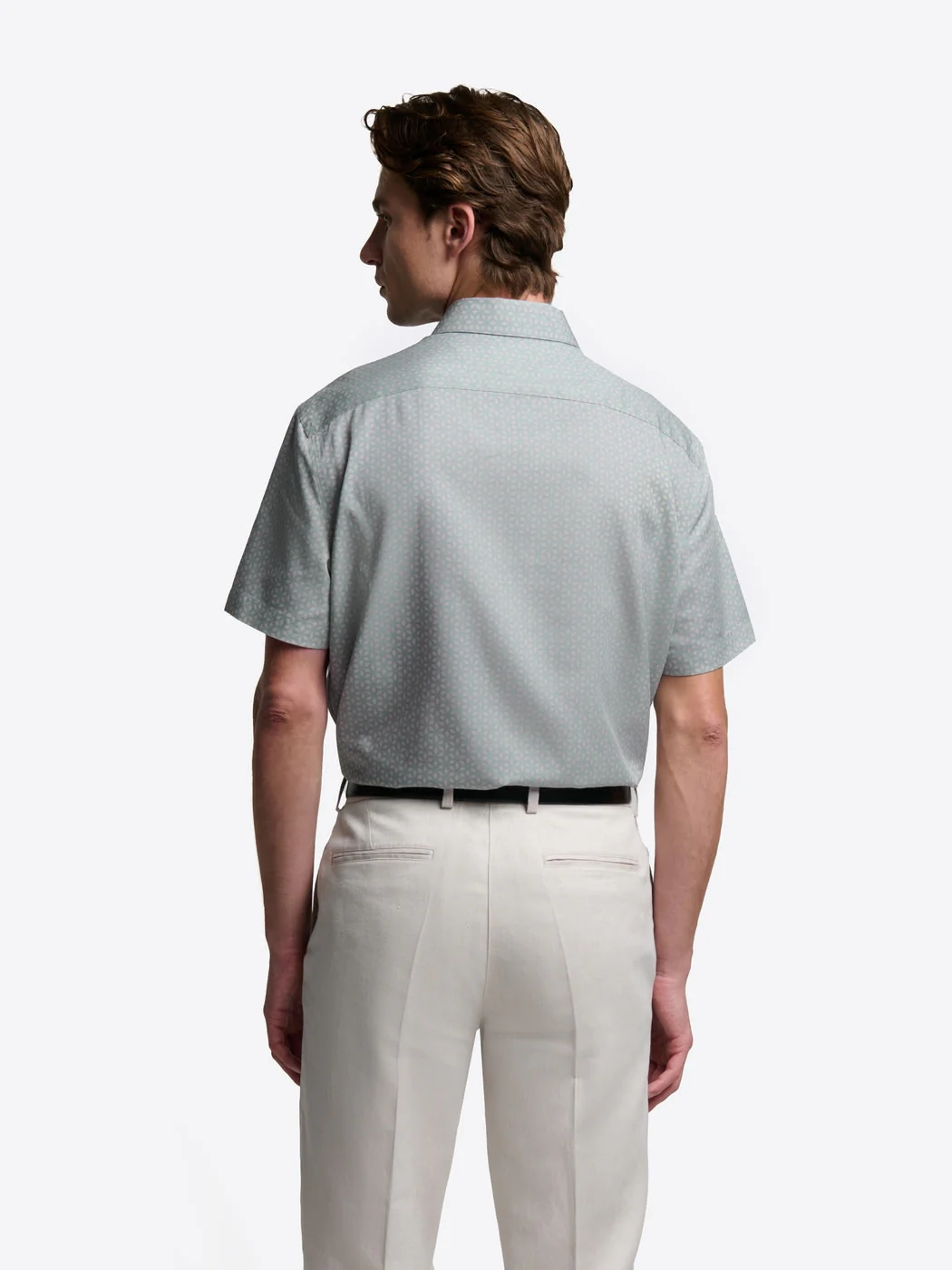 Chemise manches courtes slim à motif - Image 2