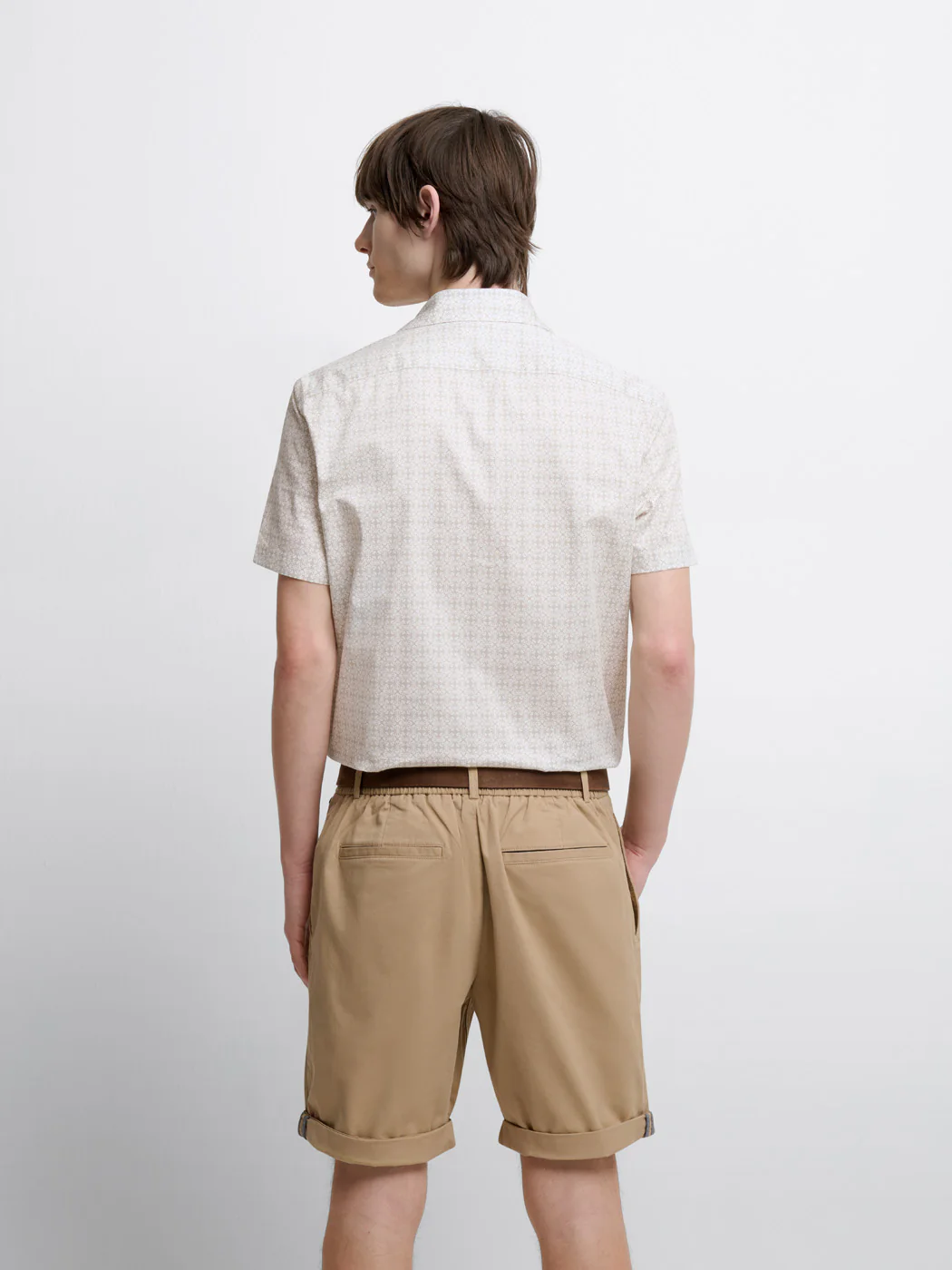 Chemise manches courtes slim Ă motif - Image 2