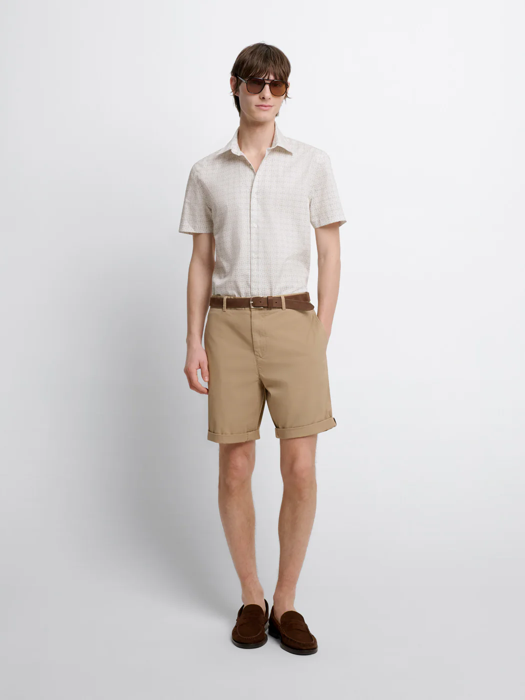 Chemise manches courtes slim Ă motif - Image 3