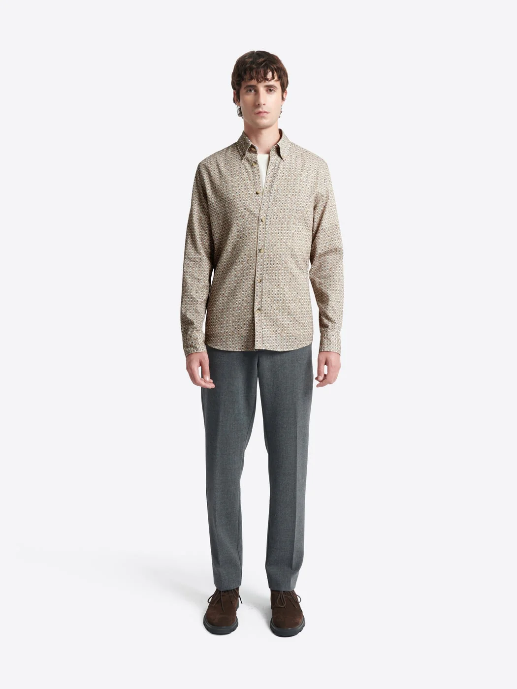 Chemise slim en coton fantaisie - Image 4