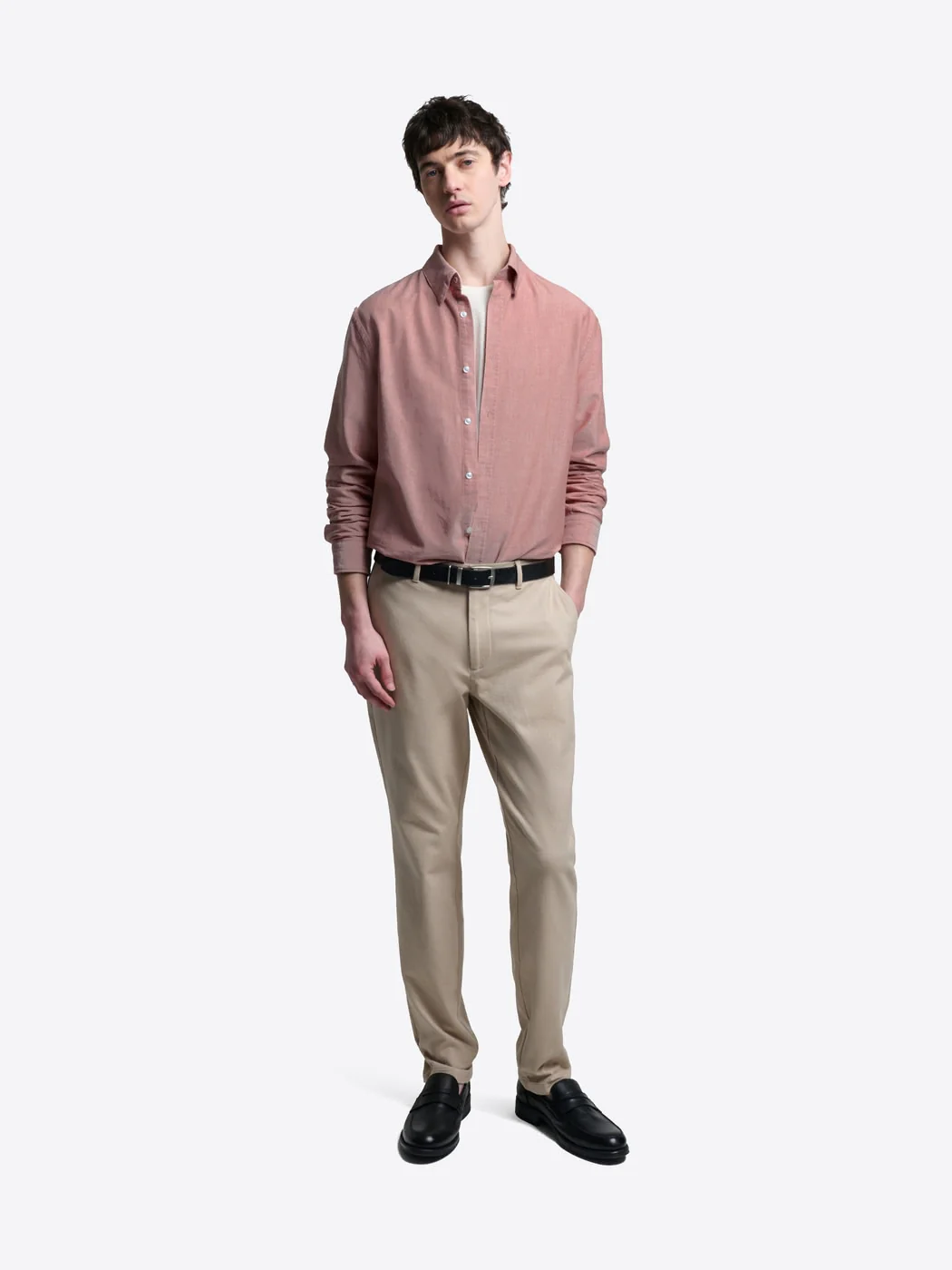 Chemise slim en coton bio unie - Image 4