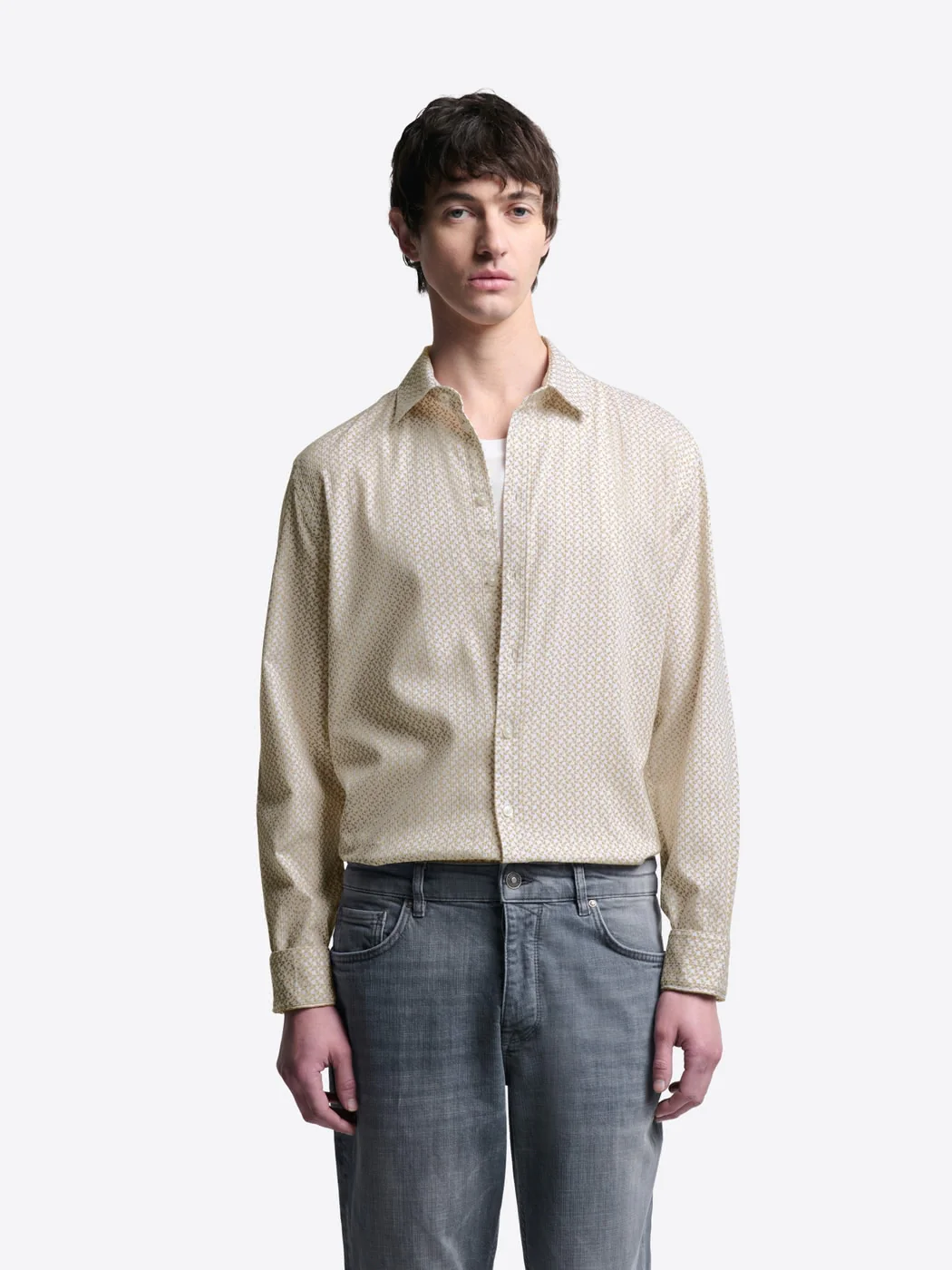 Chemise extraslim stretch à motif
