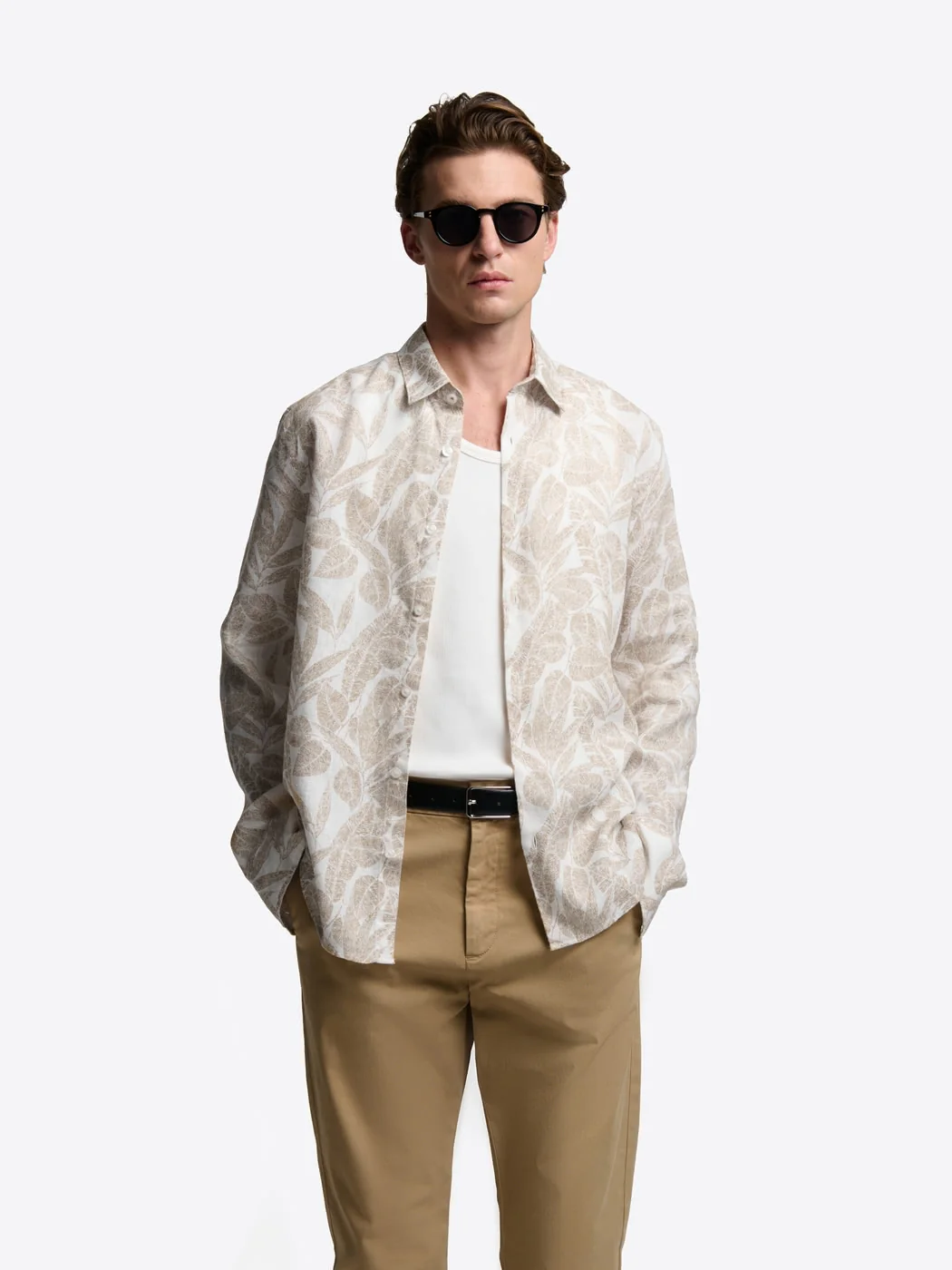 Chemise slim en lin