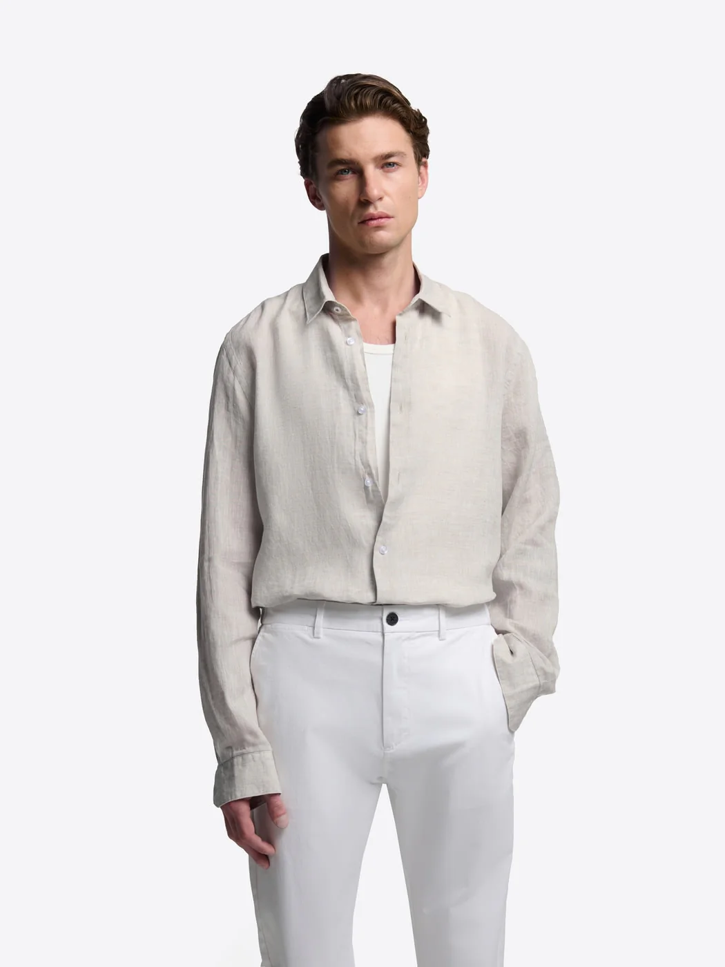 Chemise slim en lin