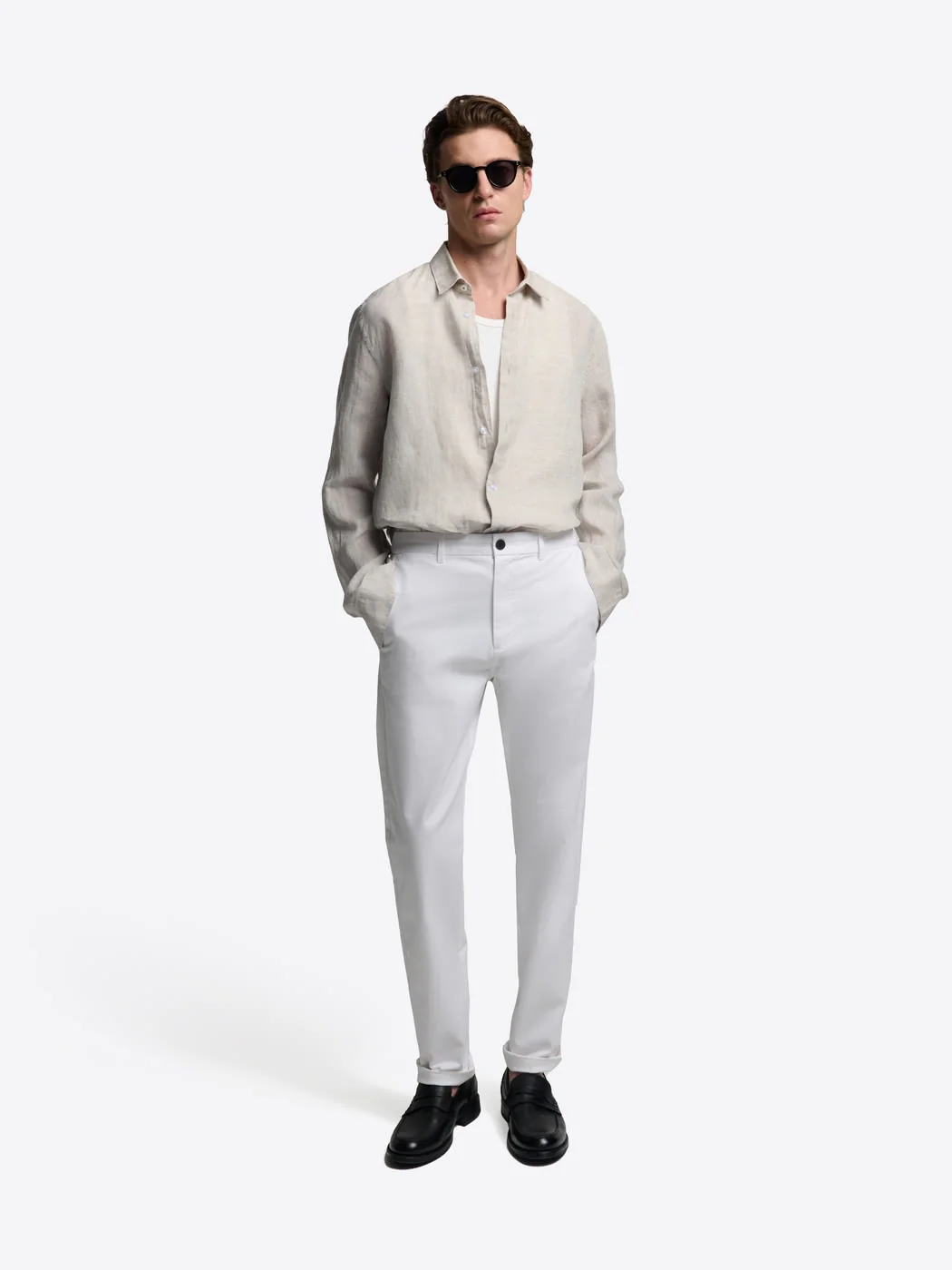 Chemise slim en lin - Image 4