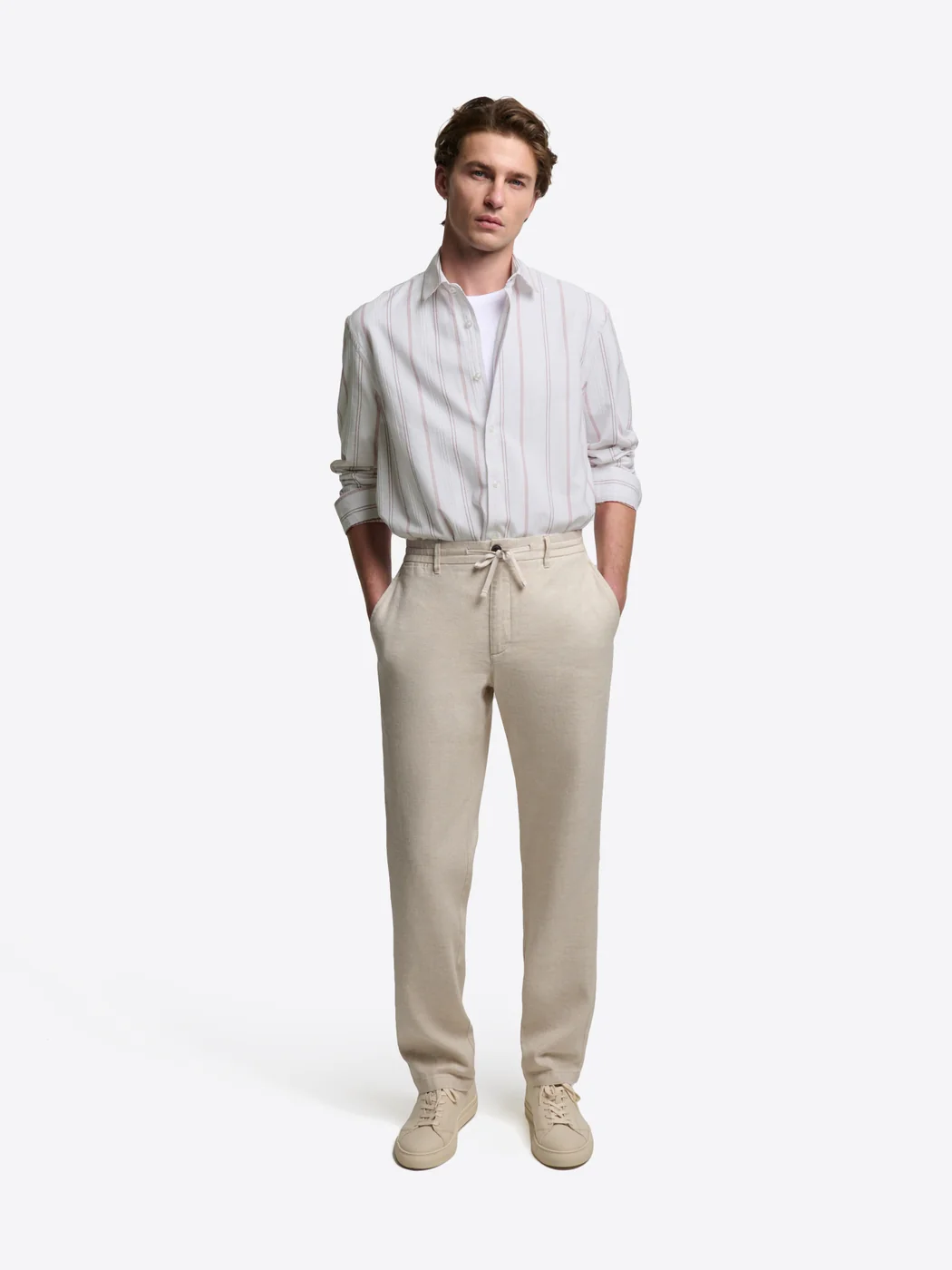 Chemise slim rayée en coton - Image 4