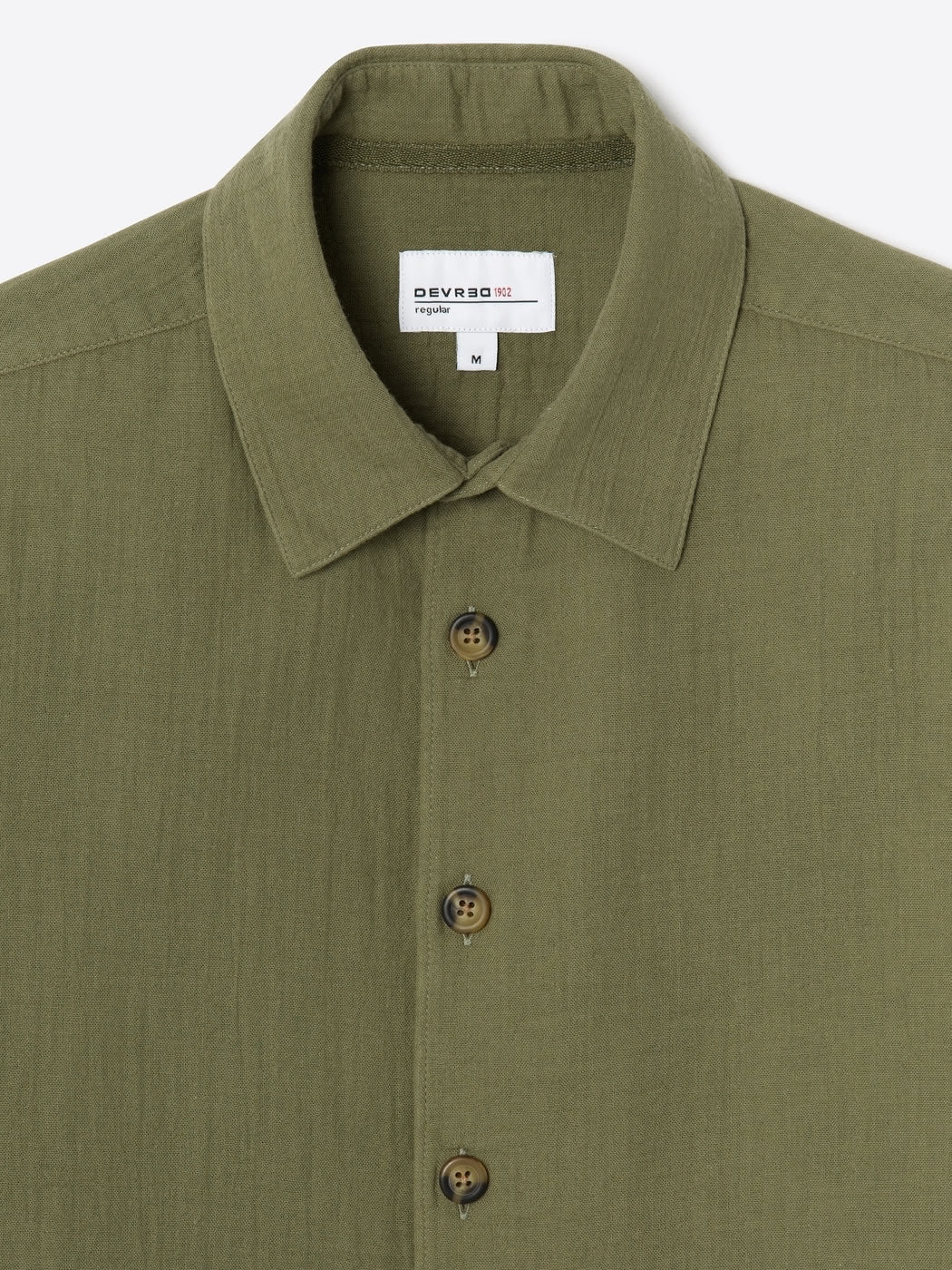 Chemise regular en gaze de coton unie - Image 2