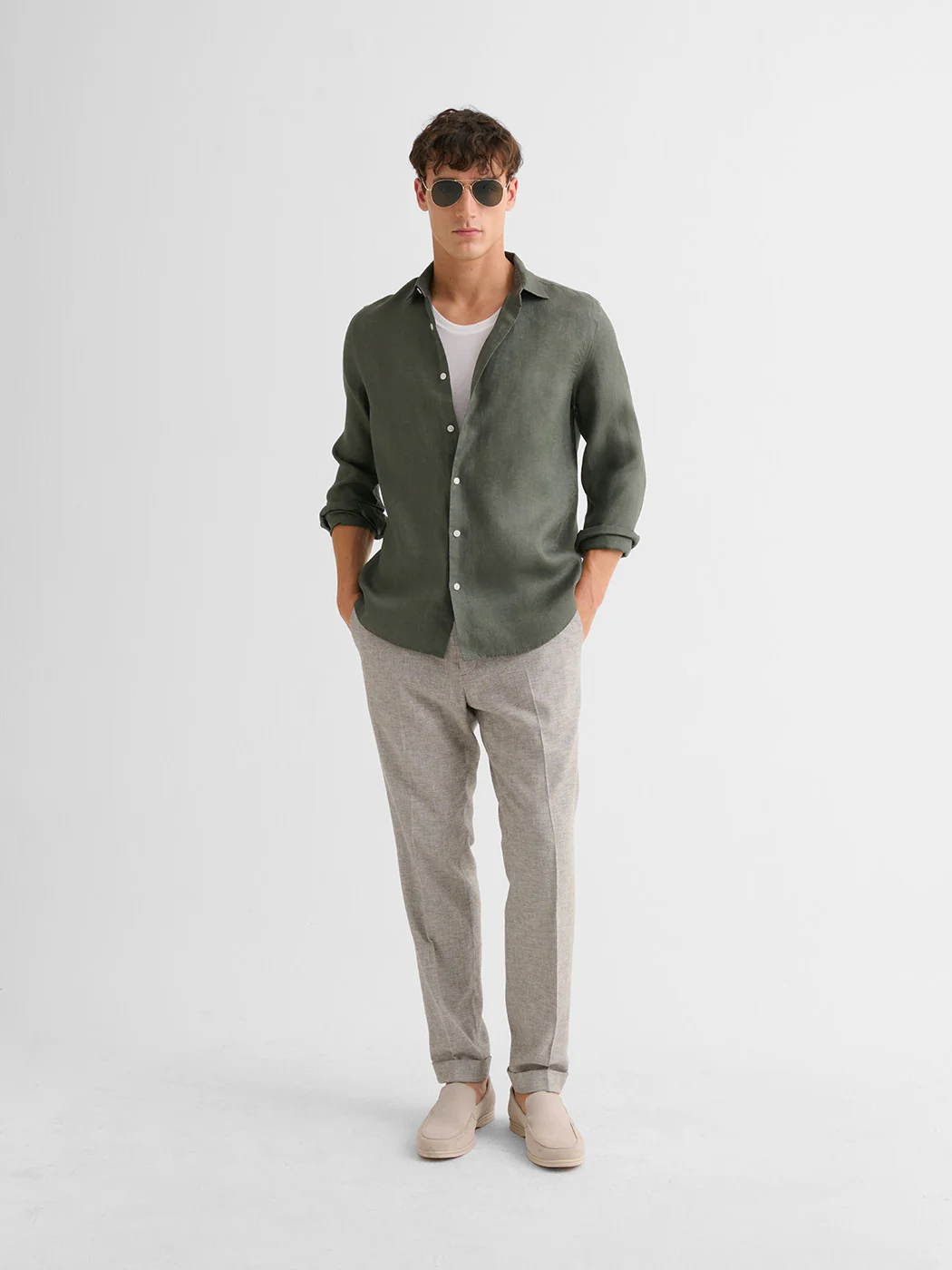Chemise slim en lin - Image 3