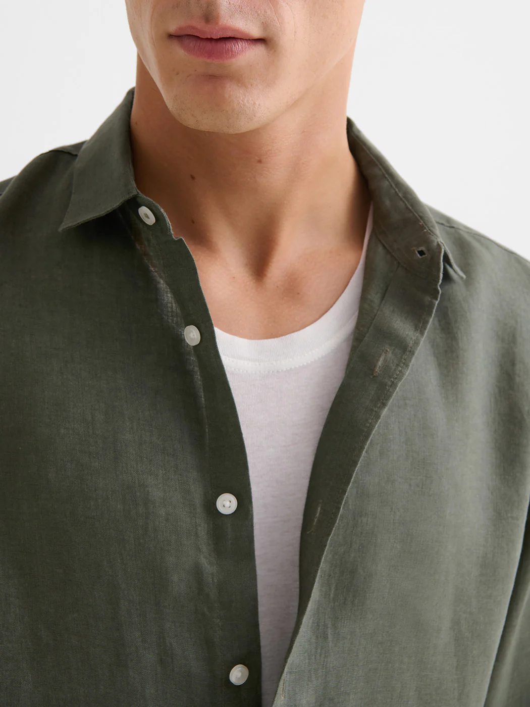 Chemise slim en lin - Image 4