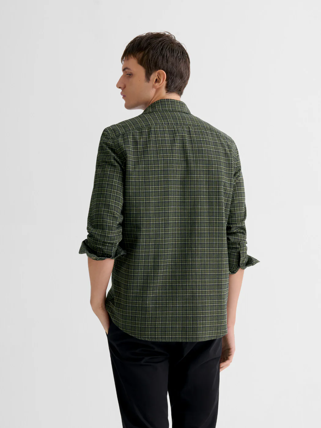 Chemise slim en coton Ă carreaux - Image 2