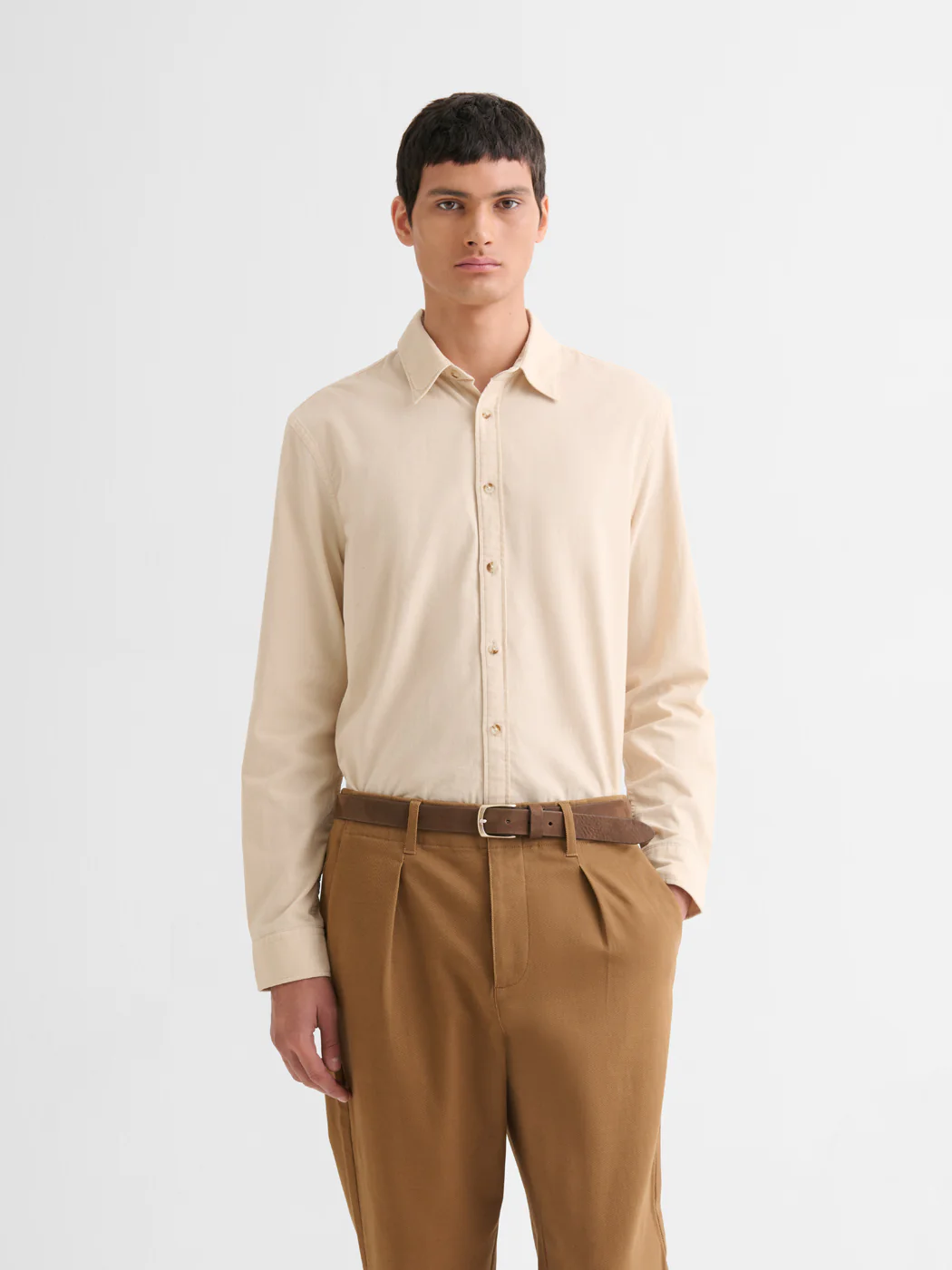 Chemise slim en velours