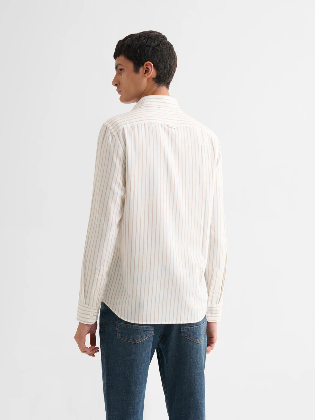 Chemise slim en coton rayée - Image 2